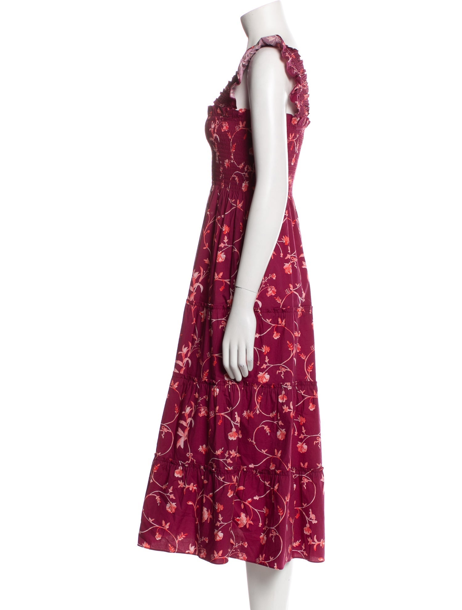 Hill House Home Floral Print Midi Length Dress