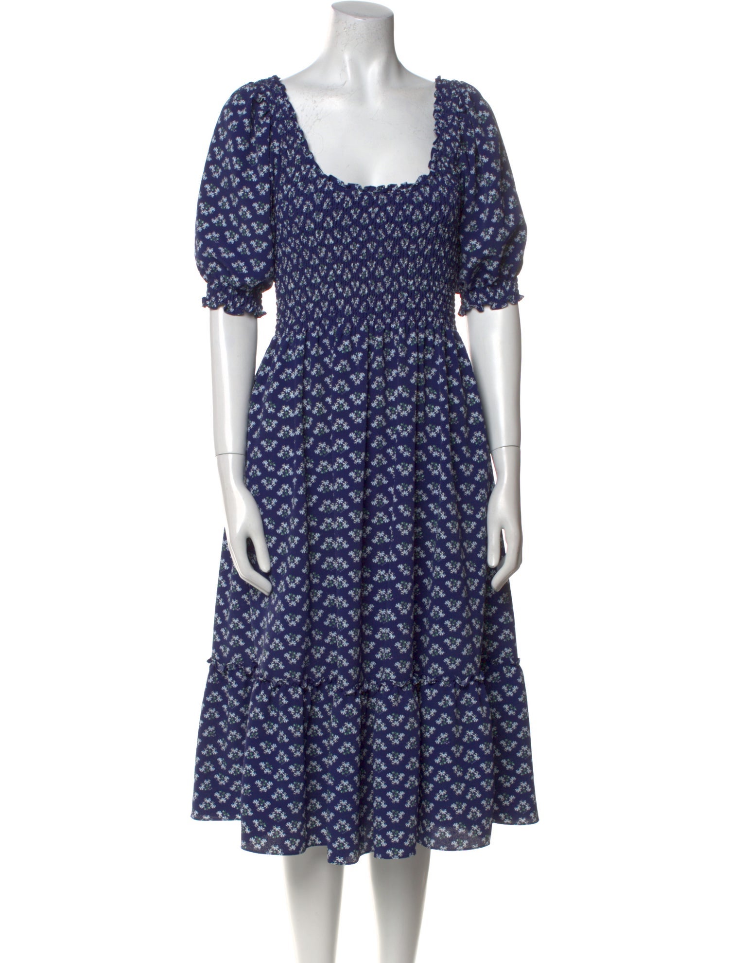 Hill House Home Floral Print Midi Length Dress