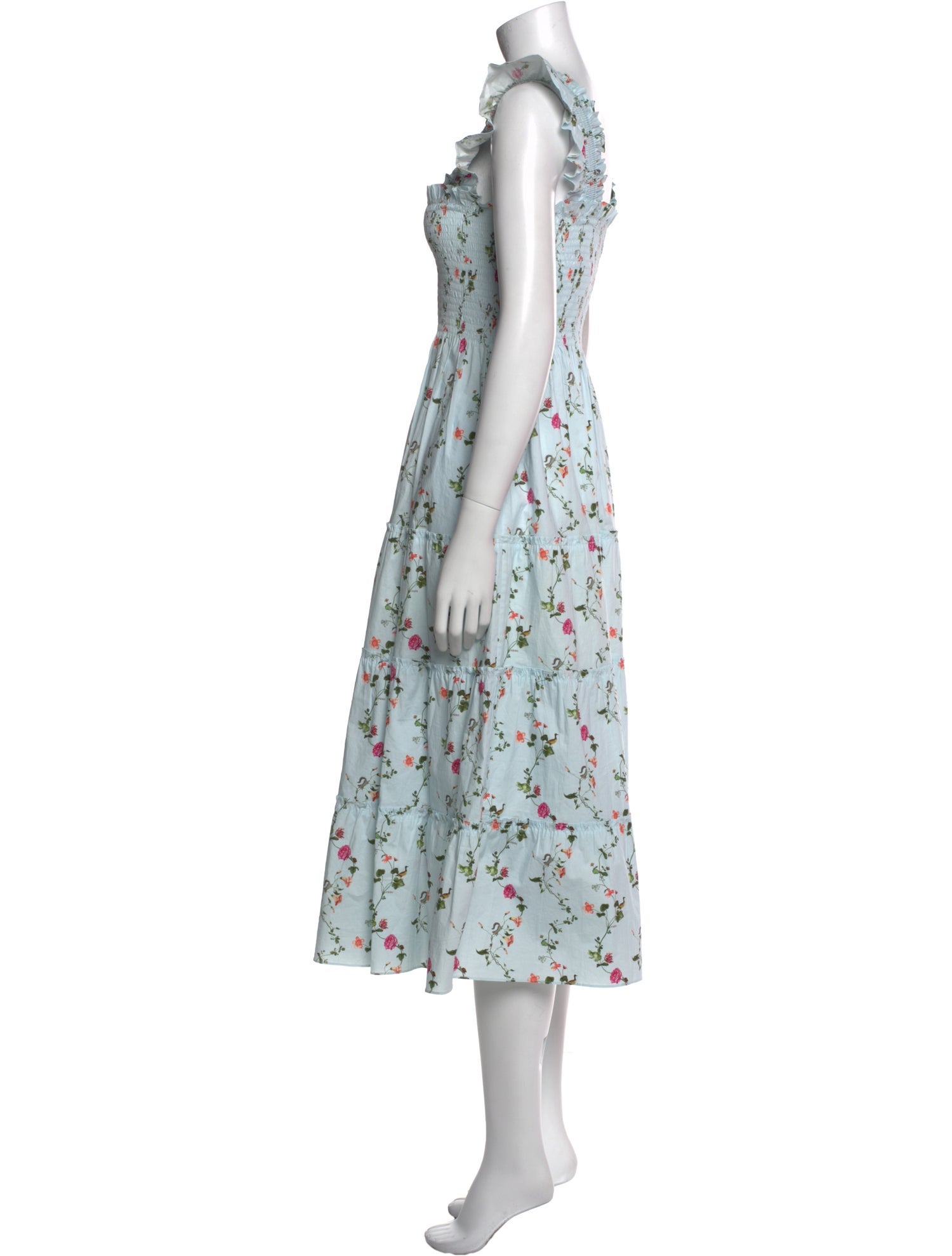 Hill House Home Floral Print Midi Length Dress