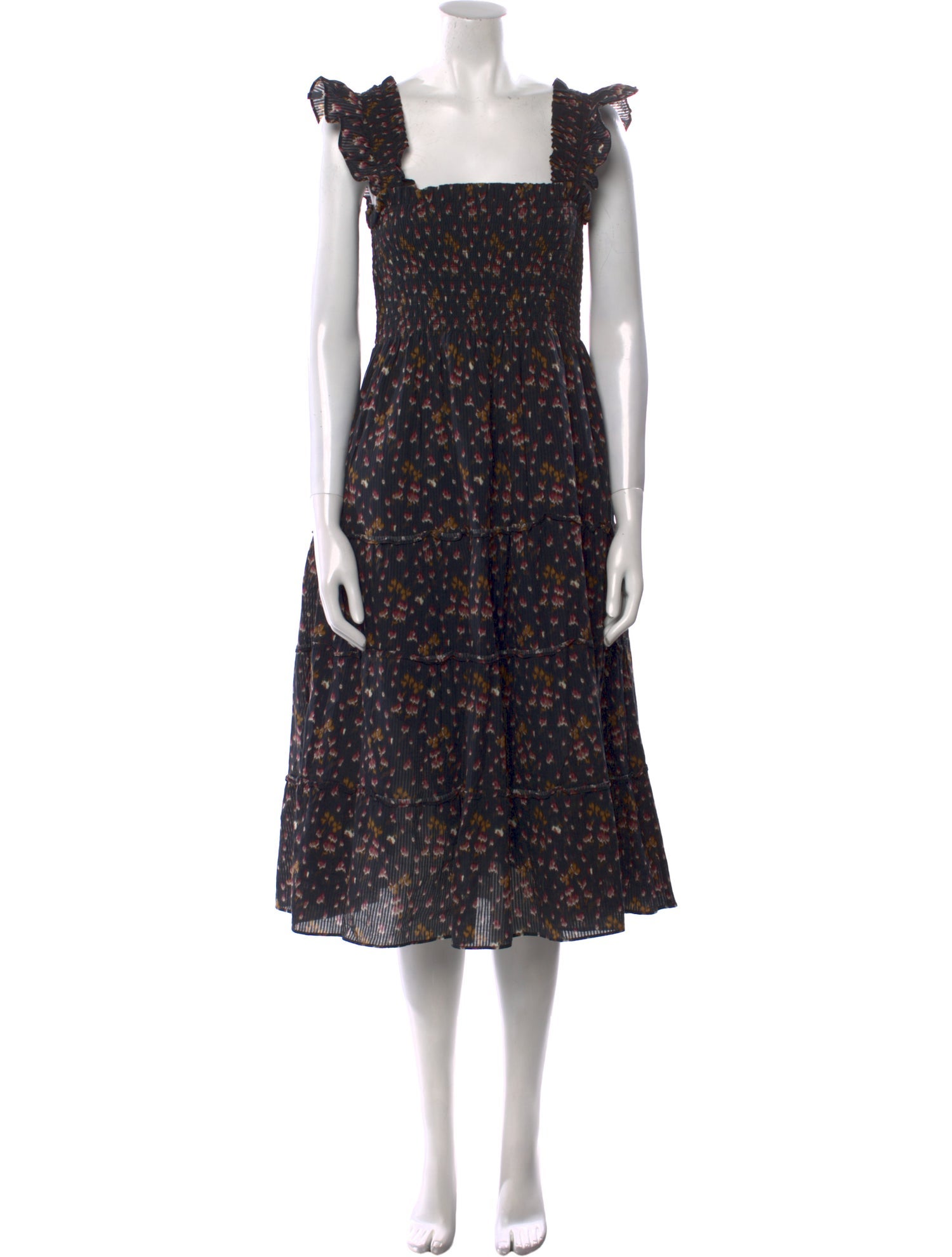 Hill House Home Floral Print Midi Length Dress