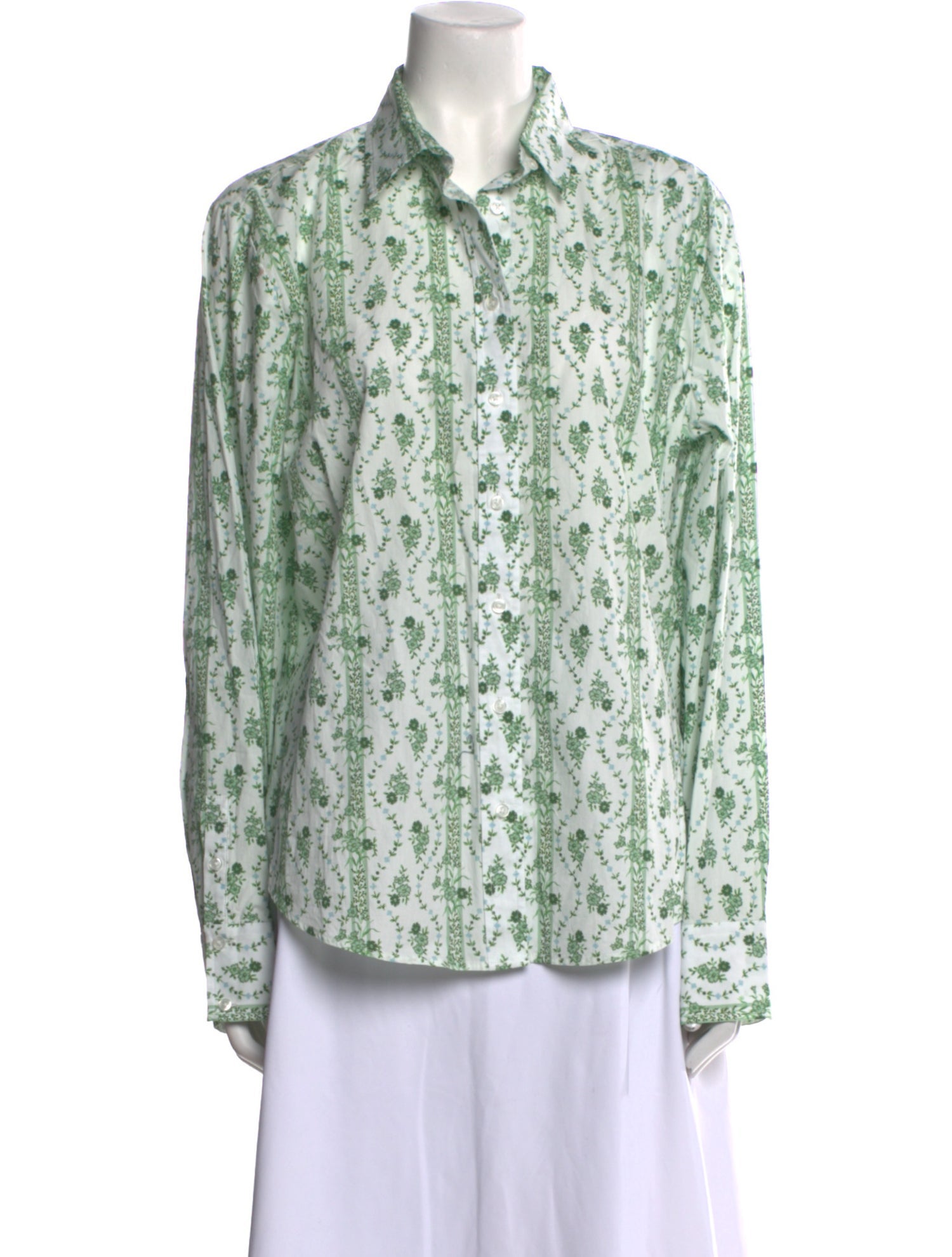 Hill House Home Floral Print Long Sleeve Button-Up Top