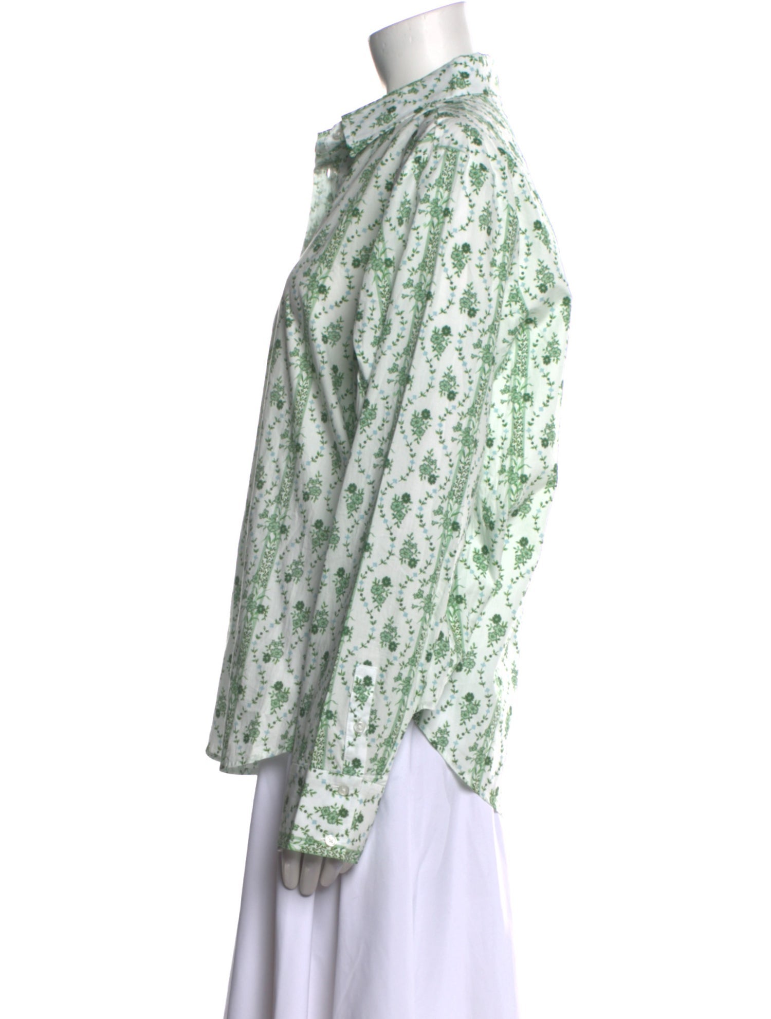 Hill House Home Floral Print Long Sleeve Button-Up Top