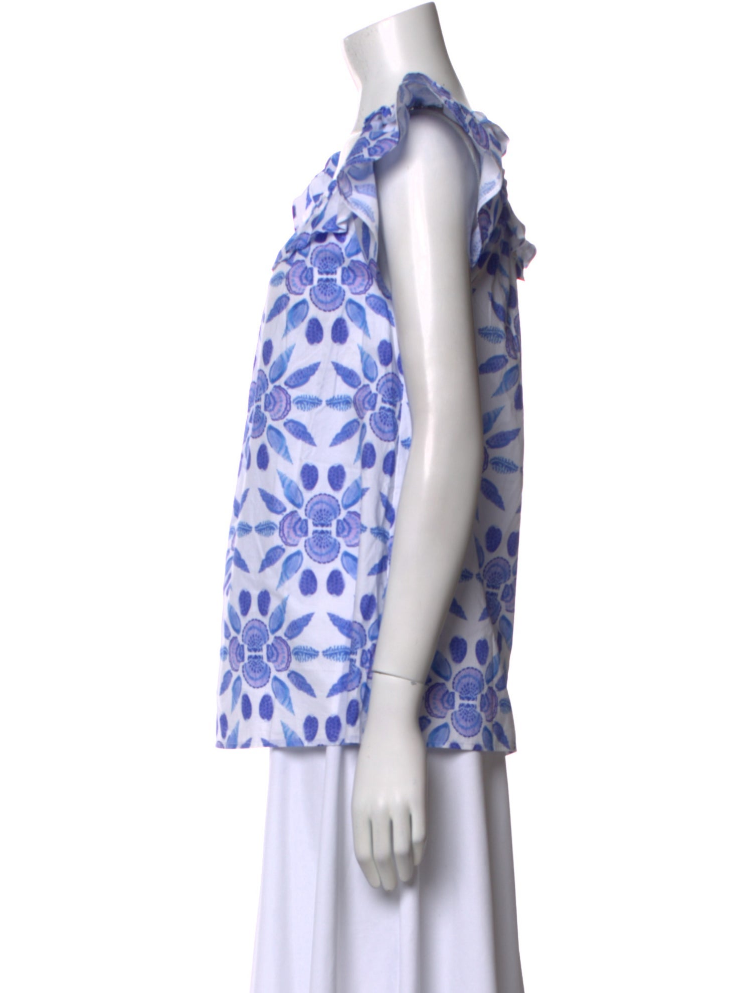 Hill House Home Floral Print Scoop Neck Blouse w/ Tags