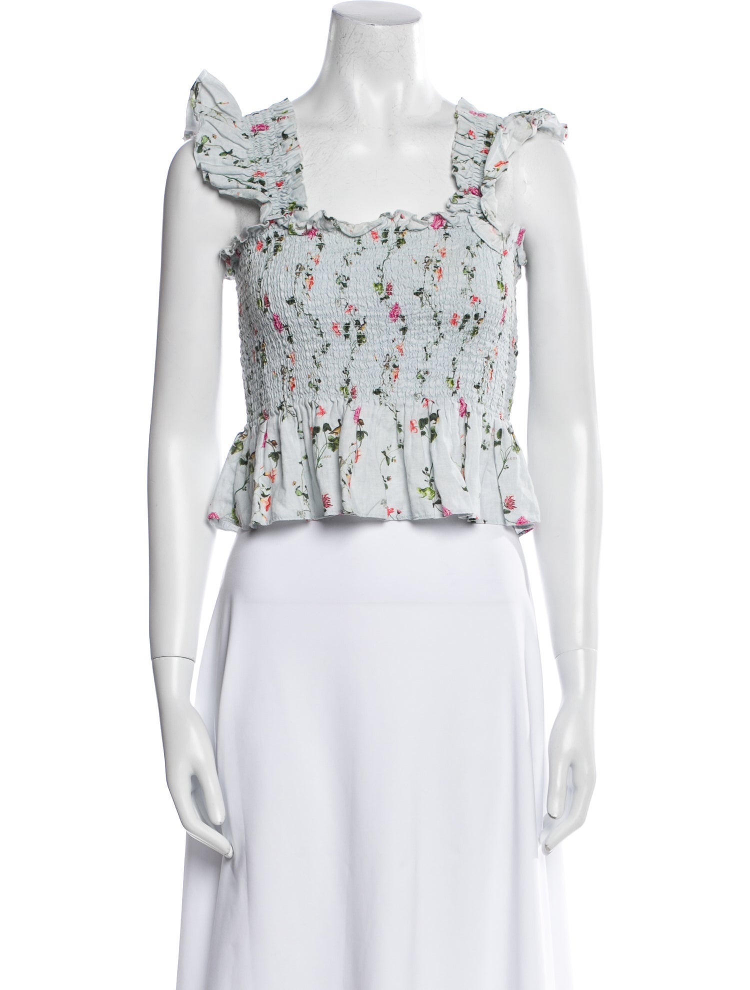 Hill House Home Linen Floral Print Crop Top
