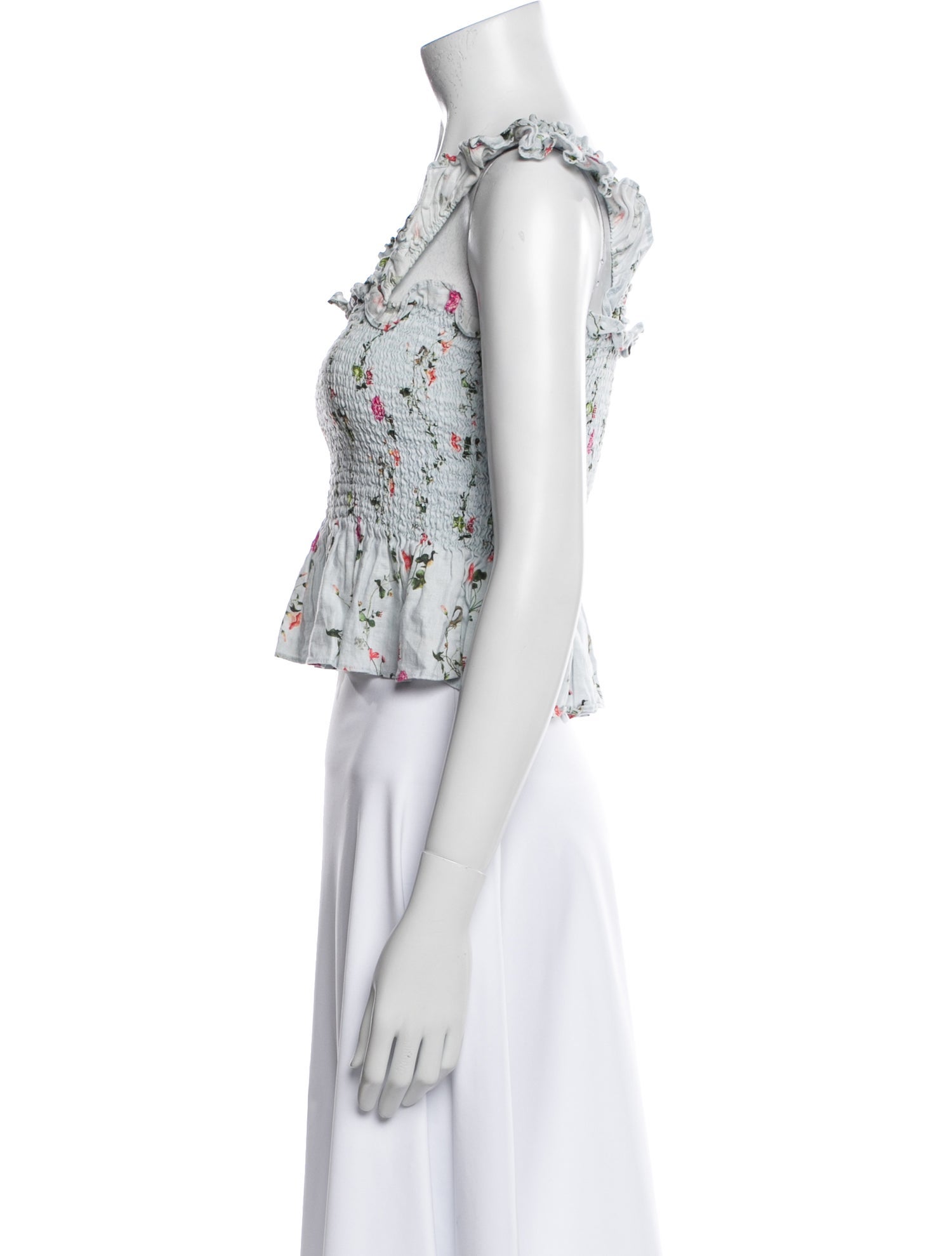 Hill House Home Linen Floral Print Crop Top