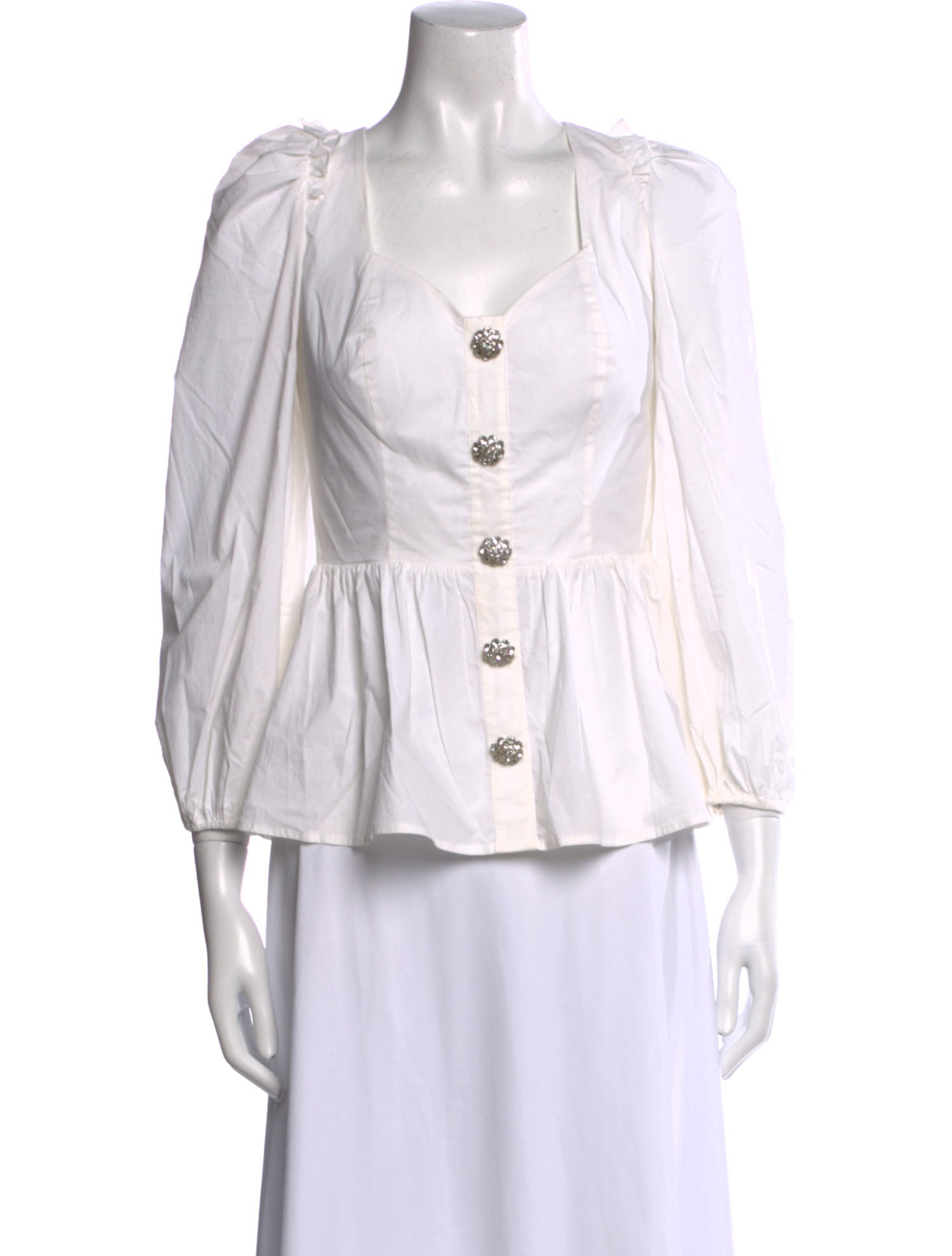 Hill House Home V-Neck Three-Quarter Sleeve Button-Up Top