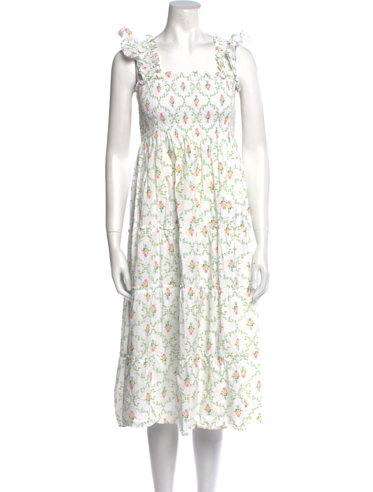 Hill House Home Floral Print Midi Length Dress