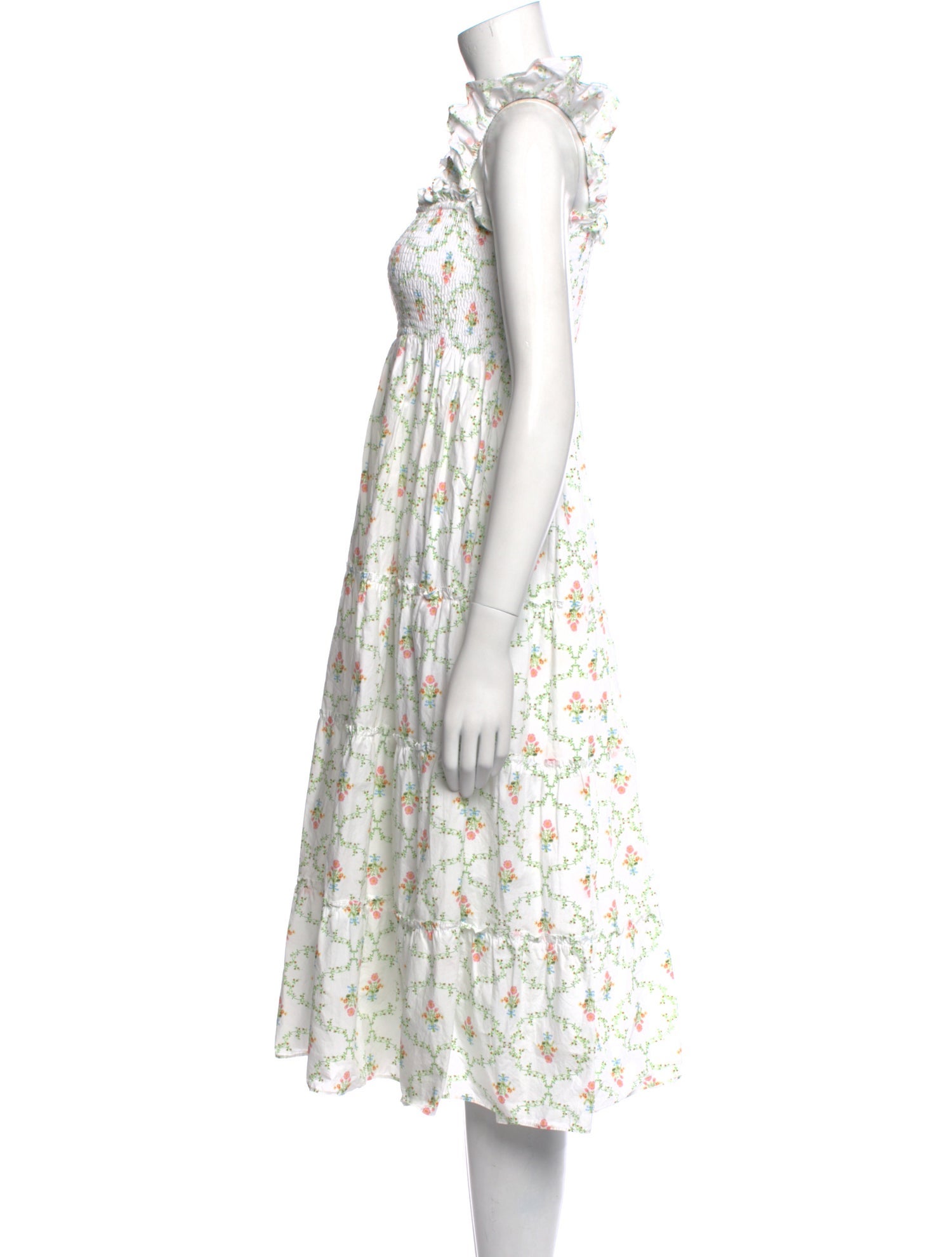 Hill House Home Floral Print Midi Length Dress