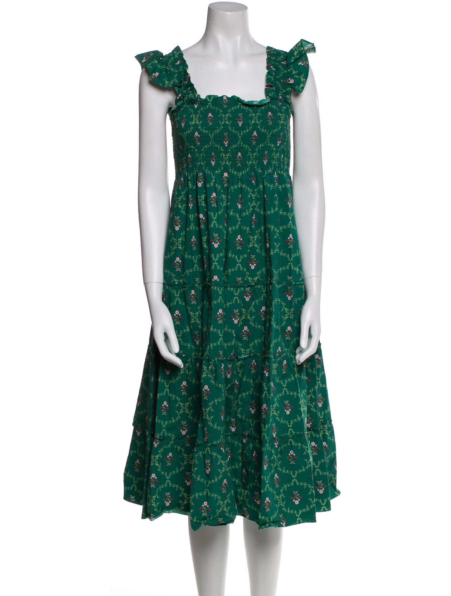 Hill House Home Floral Print Midi Length Dress