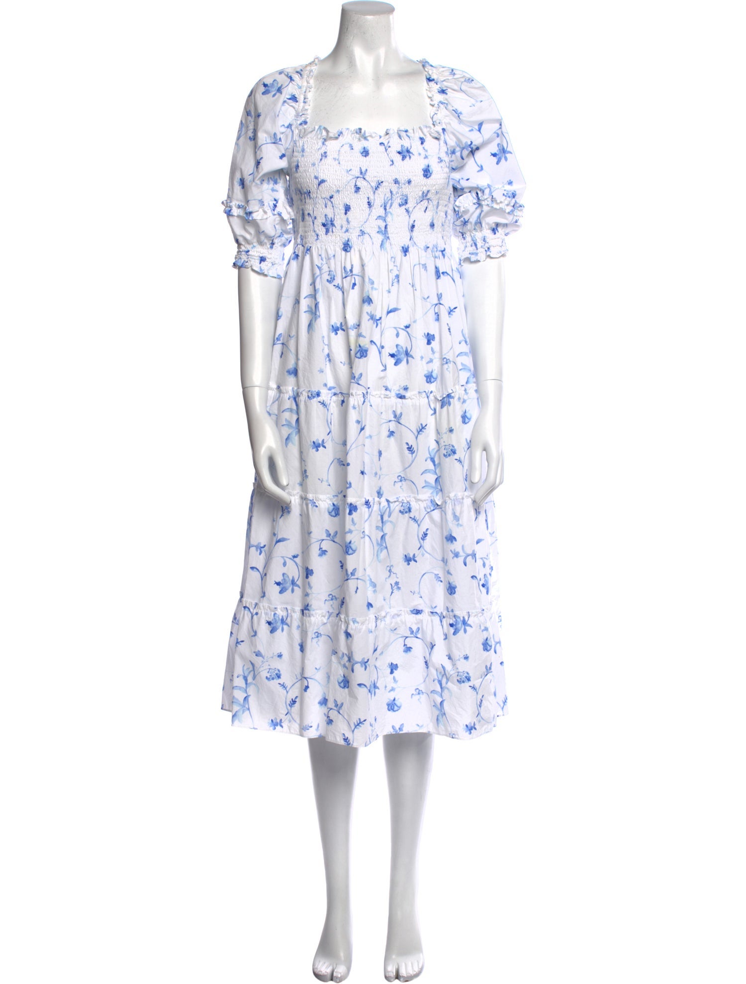 Hill House Home Floral Print Midi Length Dress