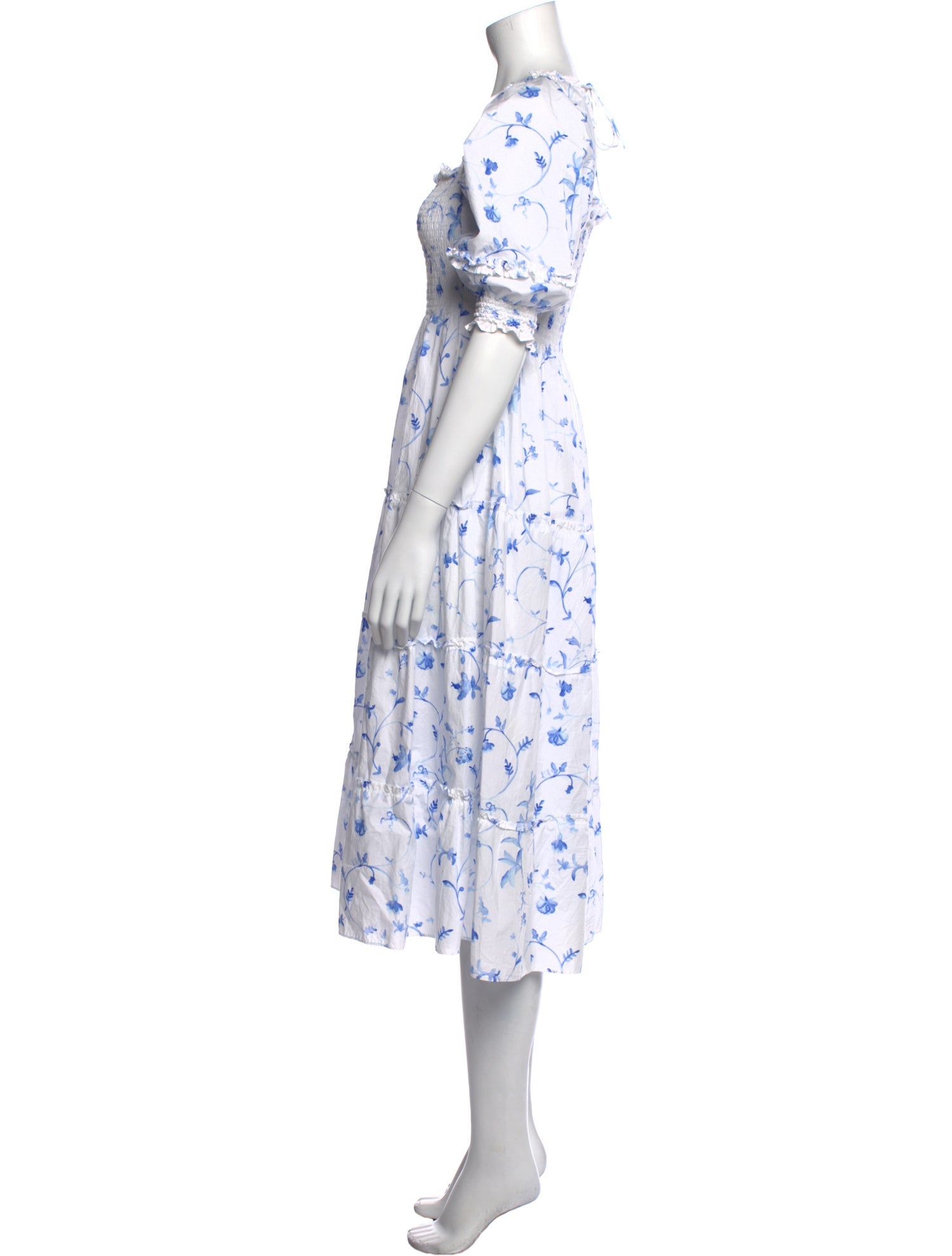 Hill House Home Floral Print Midi Length Dress