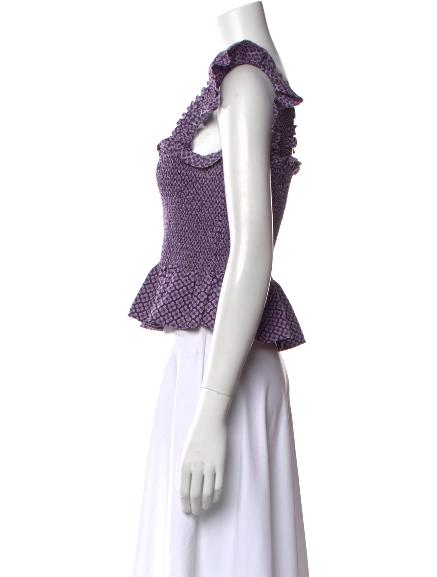 Hill House Home Polka Dot Print Square Neckline Crop Top