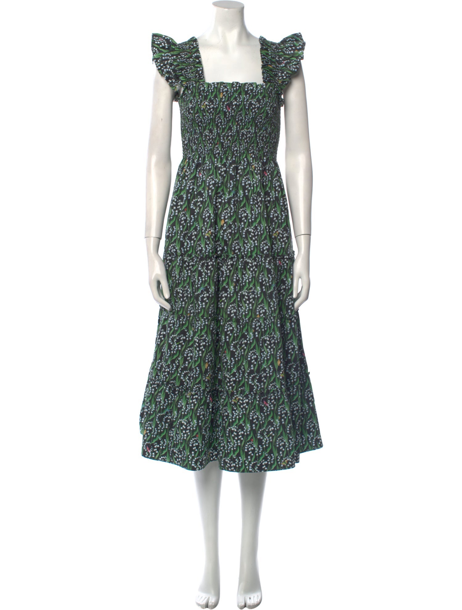 Hill House Home Floral Print Midi Length Dress