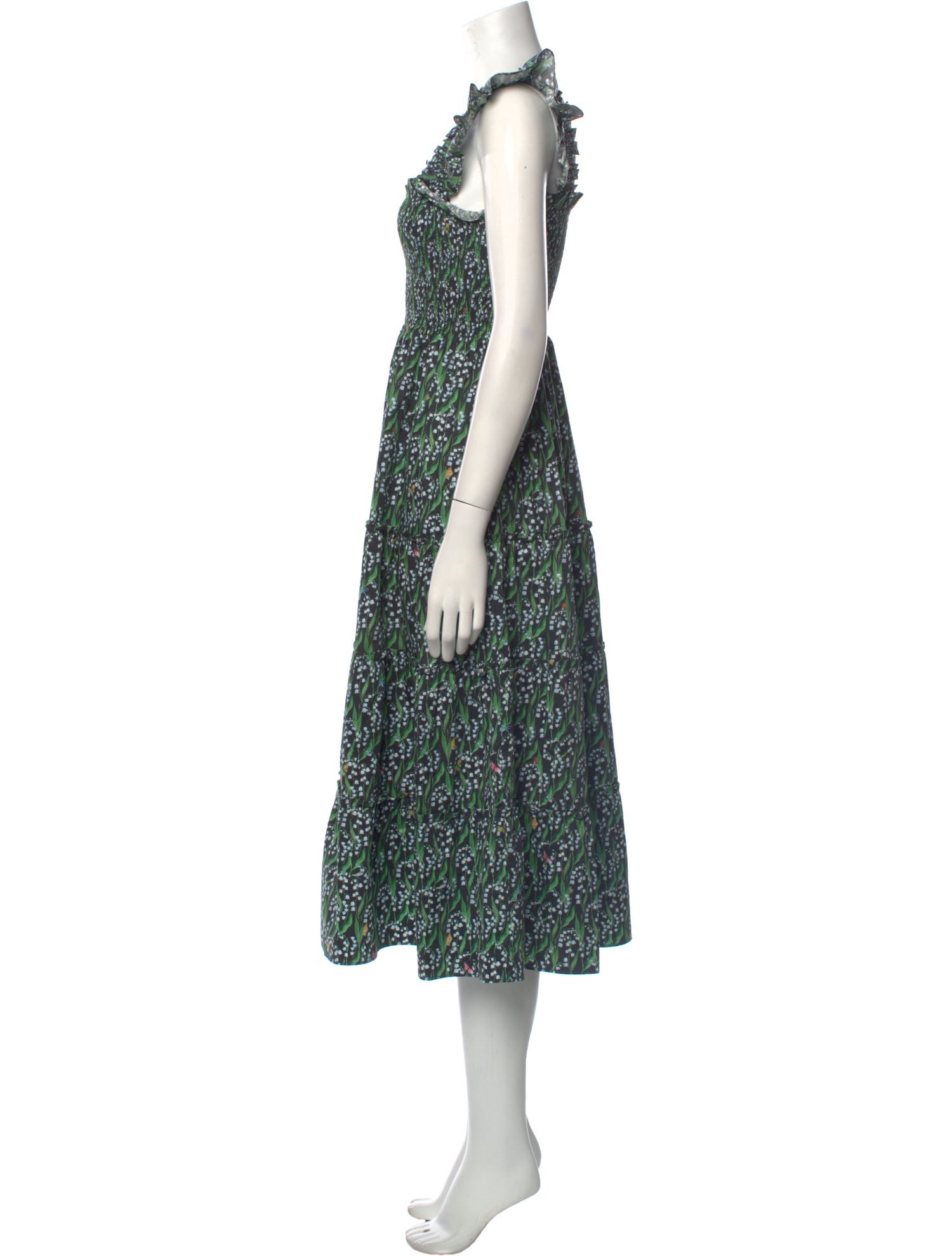 Hill House Home Floral Print Midi Length Dress