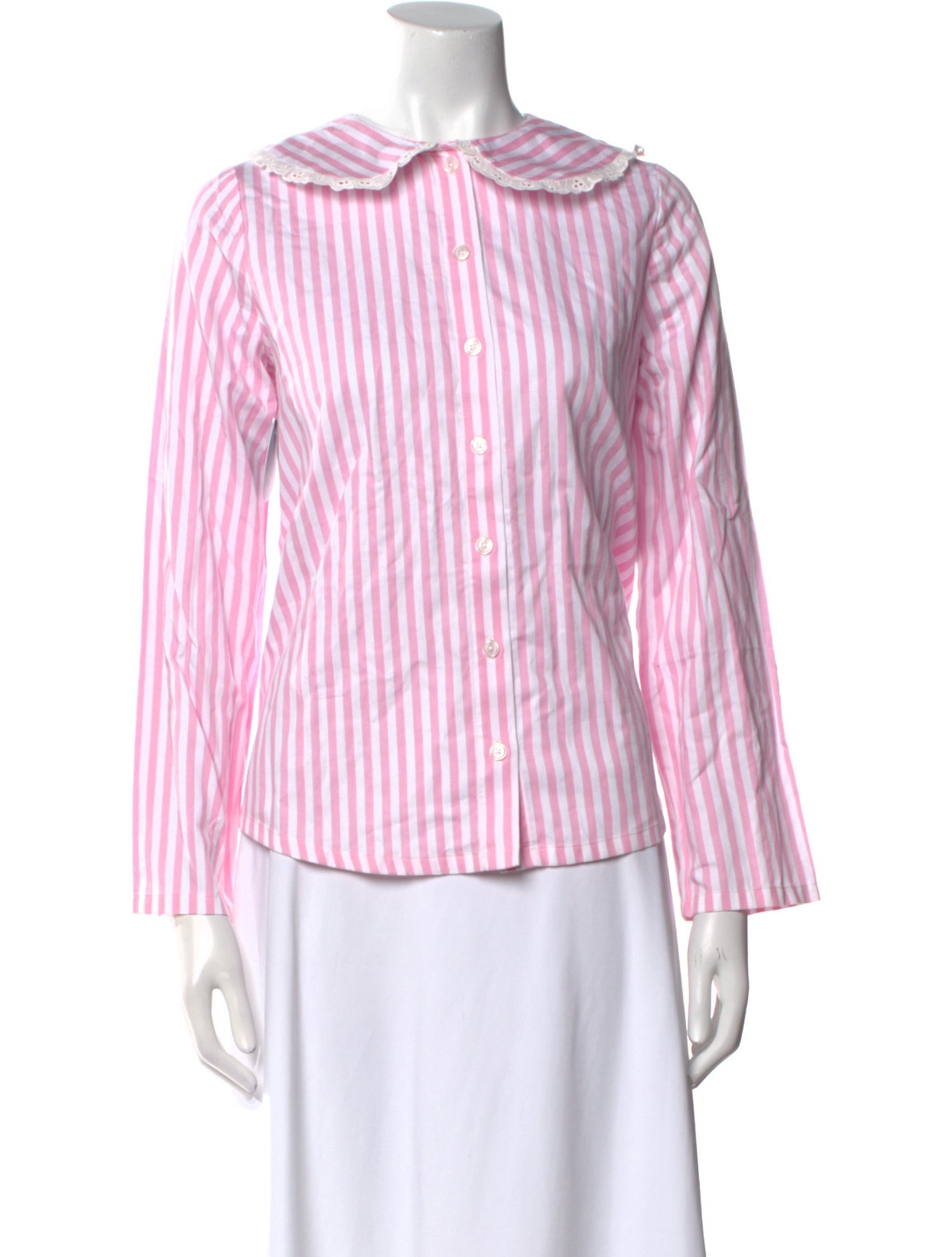 Hill House Home Striped Long Sleeve Button-Up Top w/ Tags