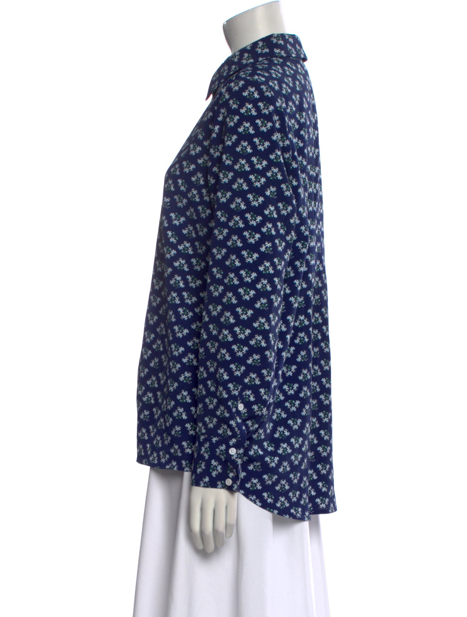 Hill House Home Printed Mock Neck Blouse