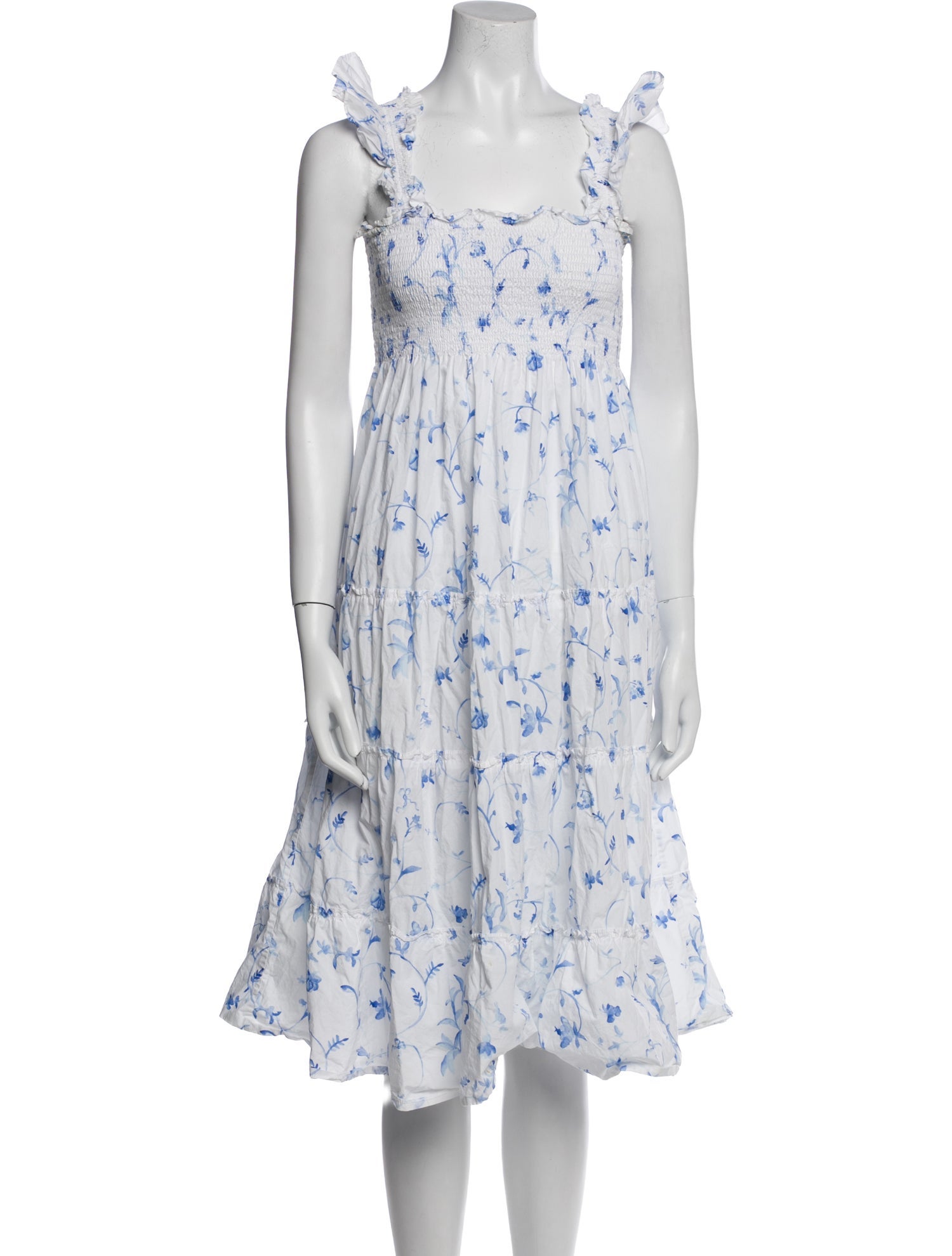 Hill House Home Floral Print Midi Length Dress