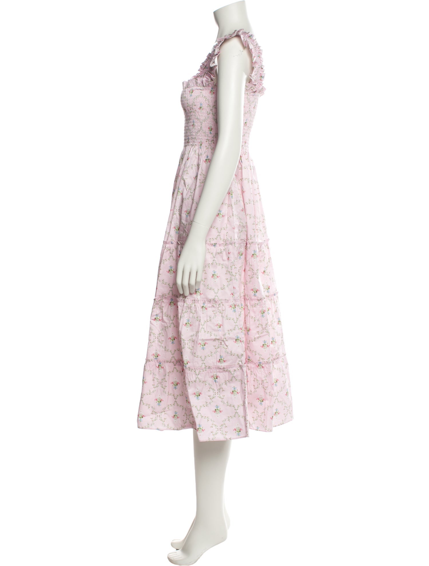 Hill House Home Floral Print Midi Length Dress w/ Tags