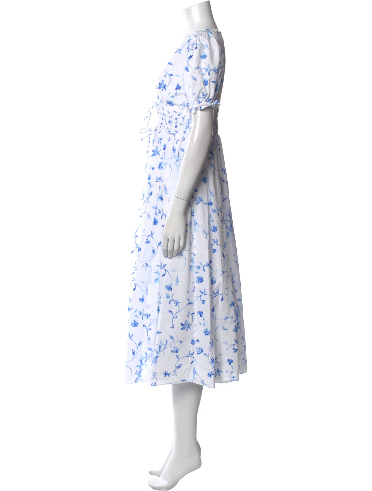 Hill House Home Floral Print Midi Length Dress