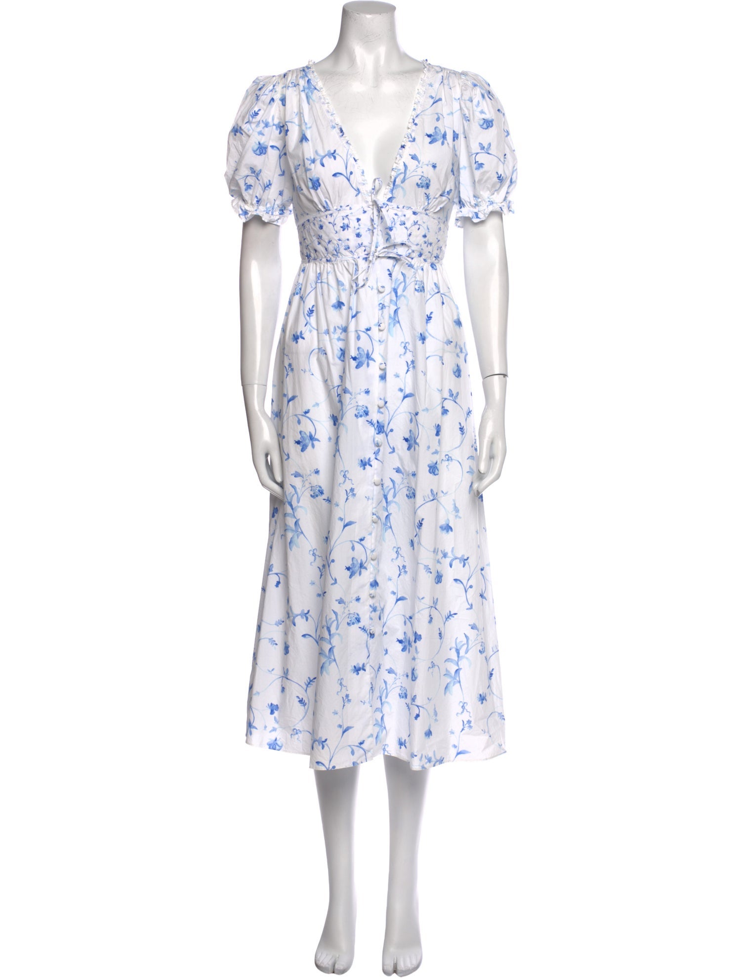 Hill House Home Floral Print Midi Length Dress