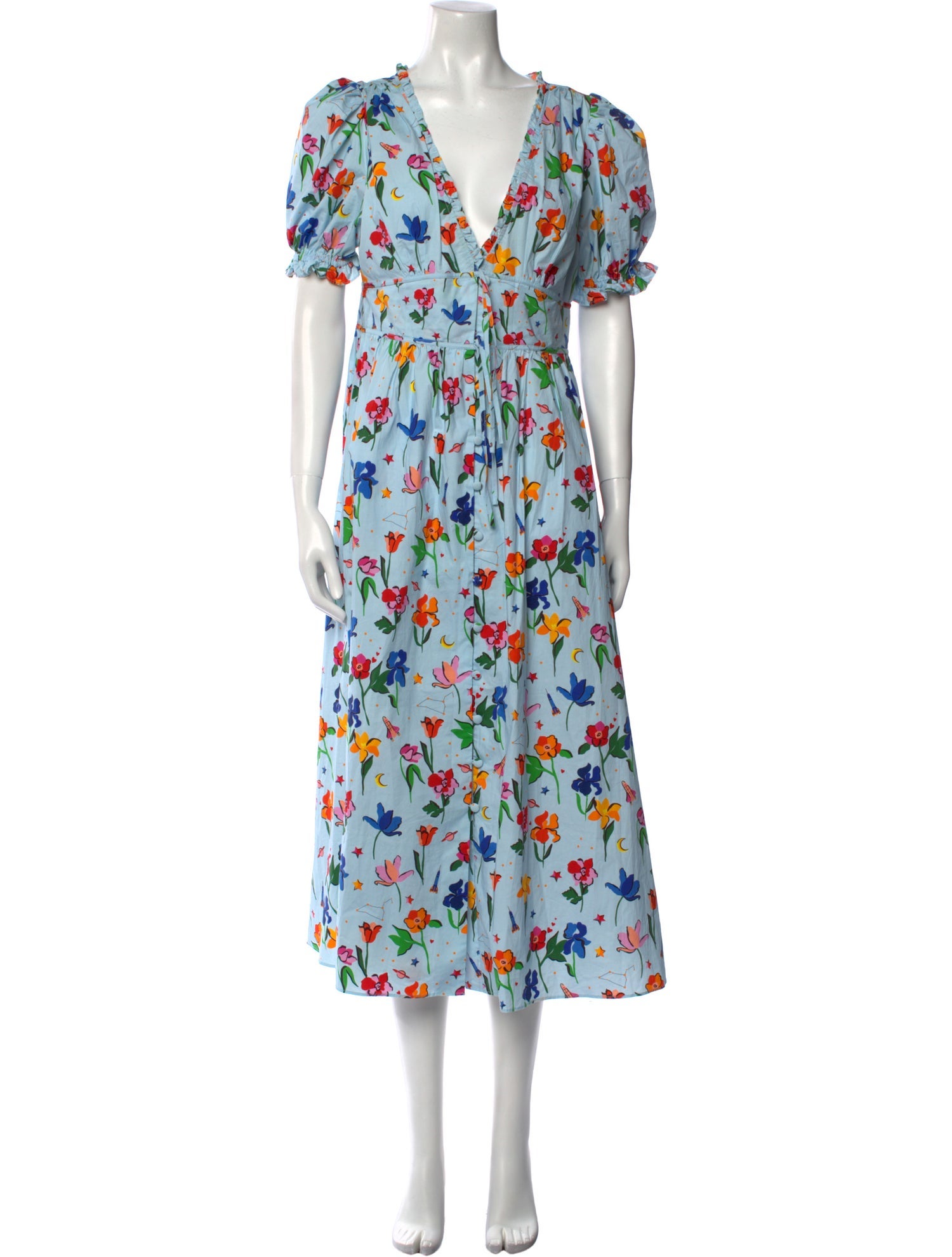 Hill House Home Floral Print Midi Length Dress
