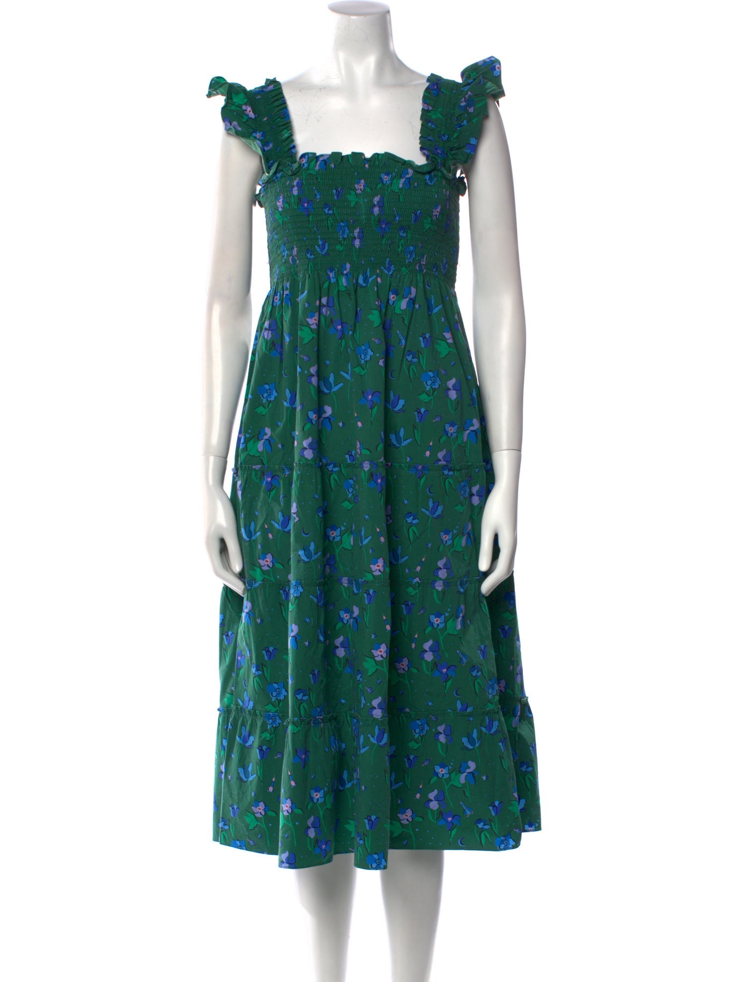 Hill House Home Floral Print Midi Length Dress