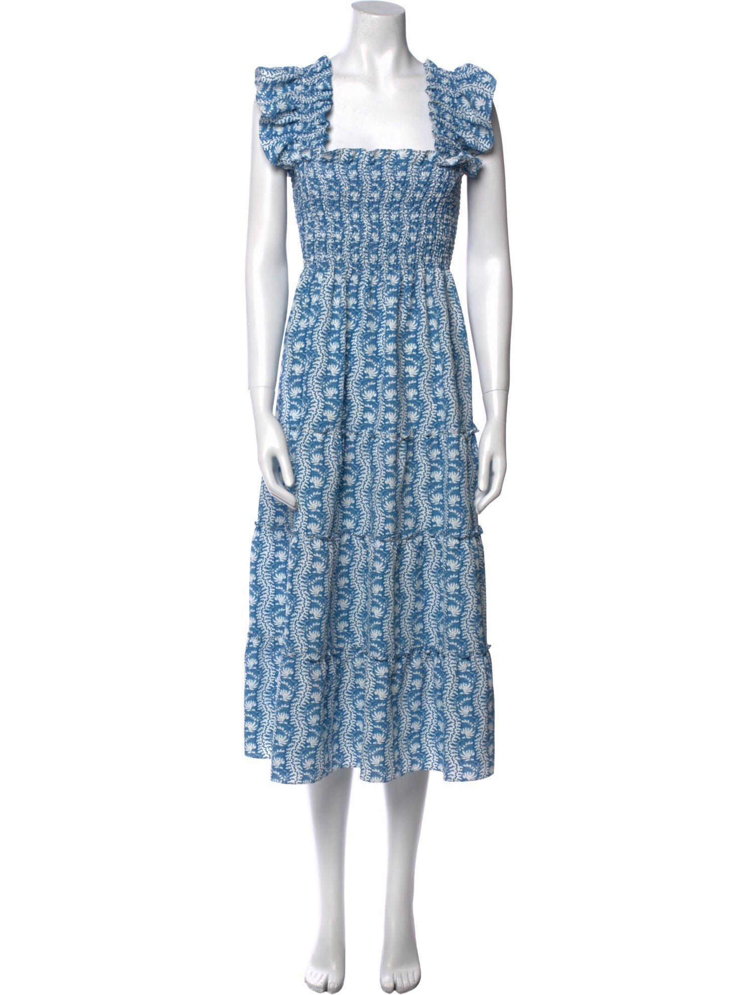 Hill House Home Floral Print Midi Length Dress