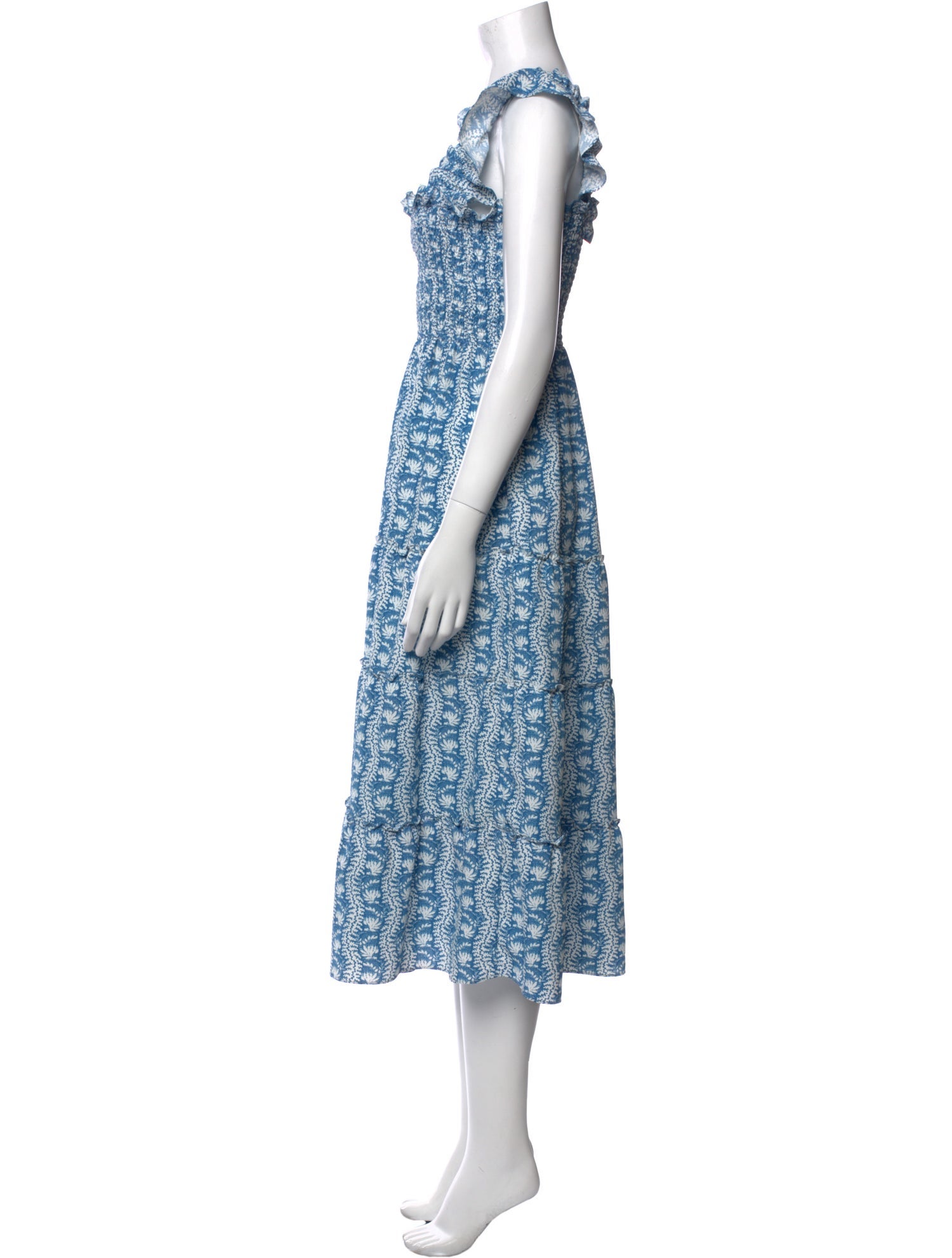 Hill House Home Floral Print Midi Length Dress