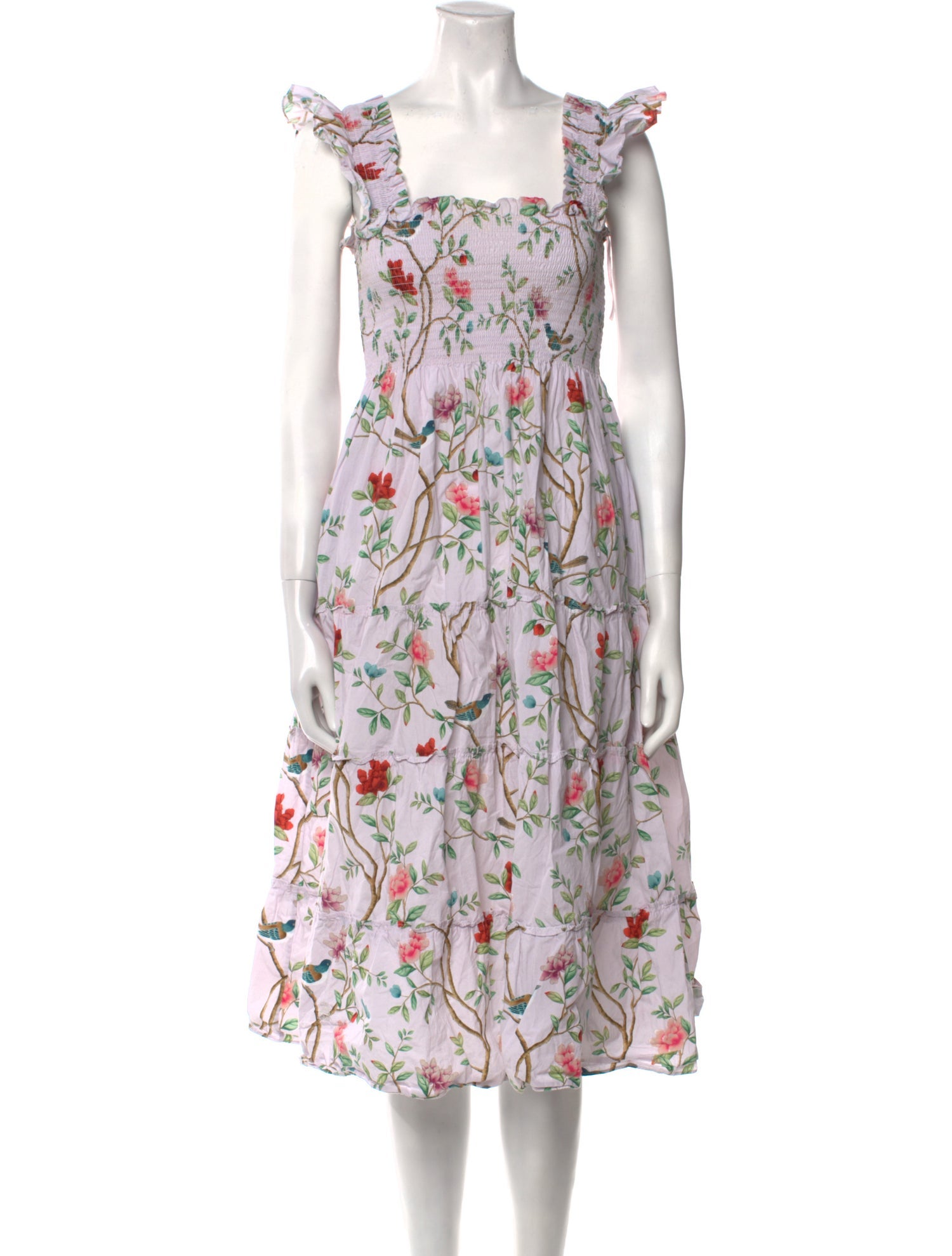 Hill House Home Floral Print Midi Length Dress