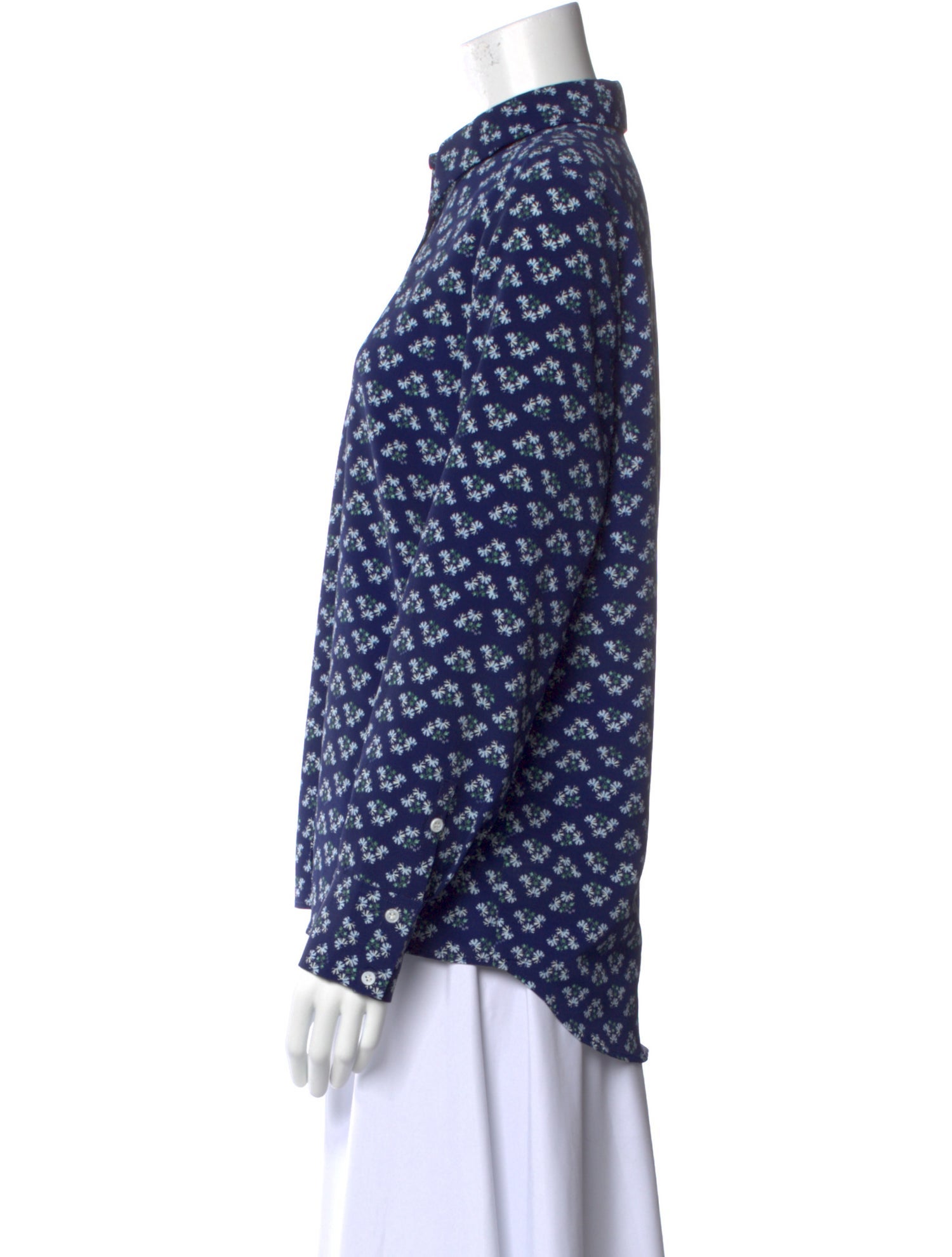 Hill House Home Printed Mock Neck Blouse