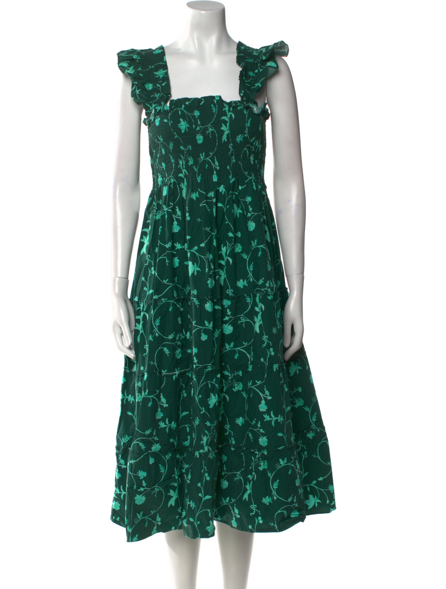 Hill House Home Floral Print Midi Length Dress