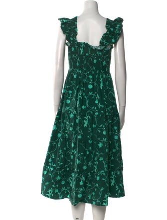 Hill House Home Floral Print Midi Length Dress