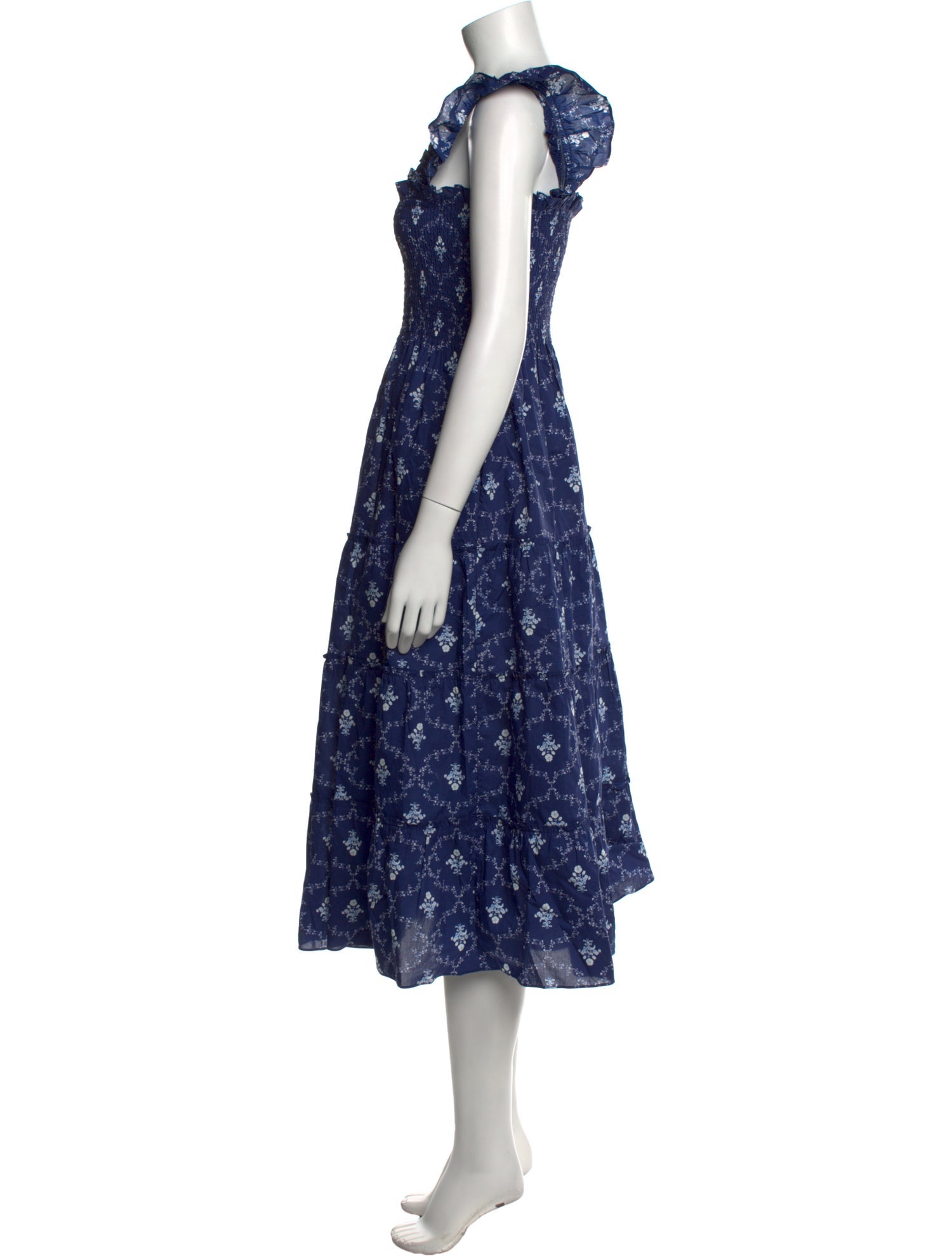 Hill House Home Floral Print Midi Length Dress