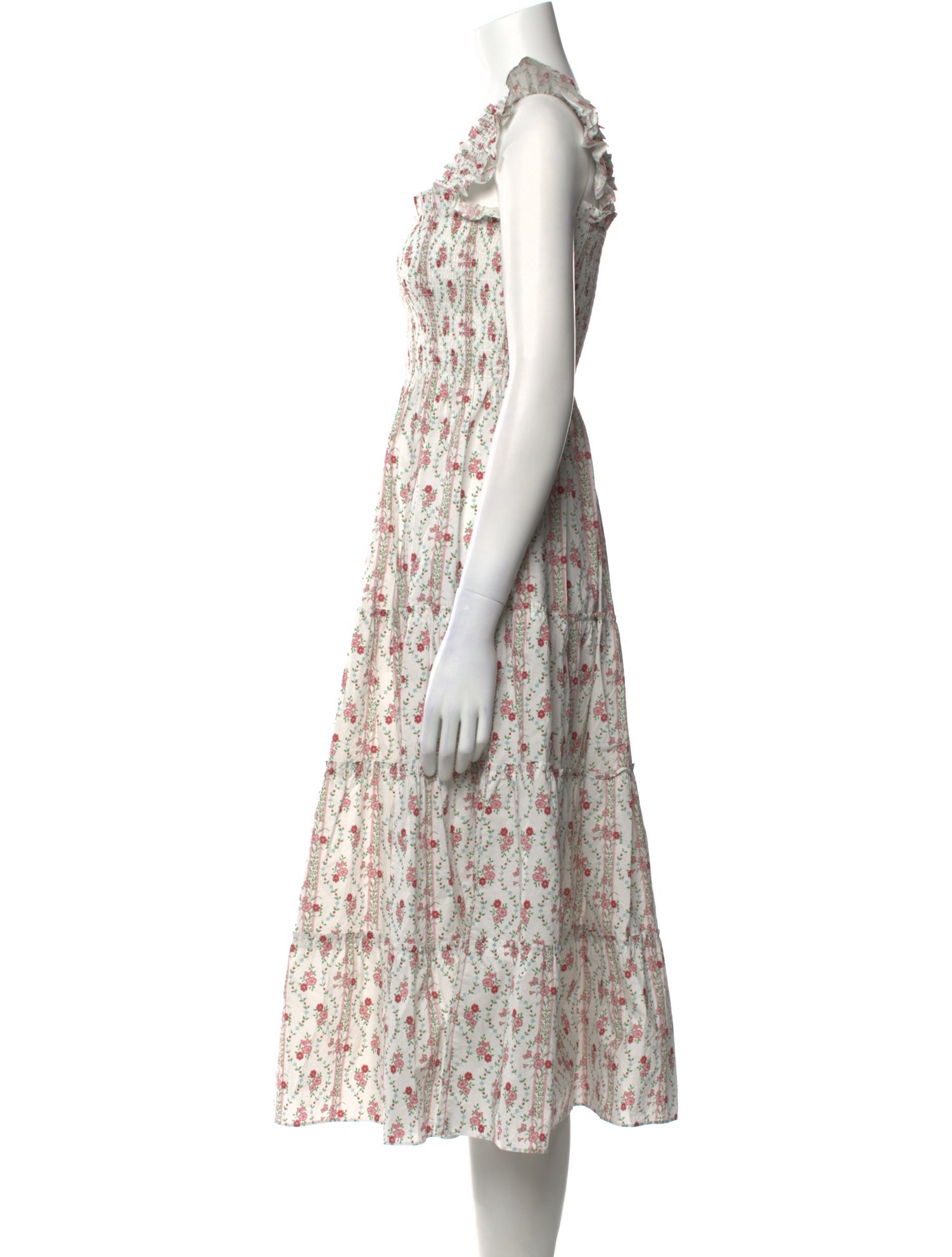 Hill House Home Floral Print Midi Length Dress