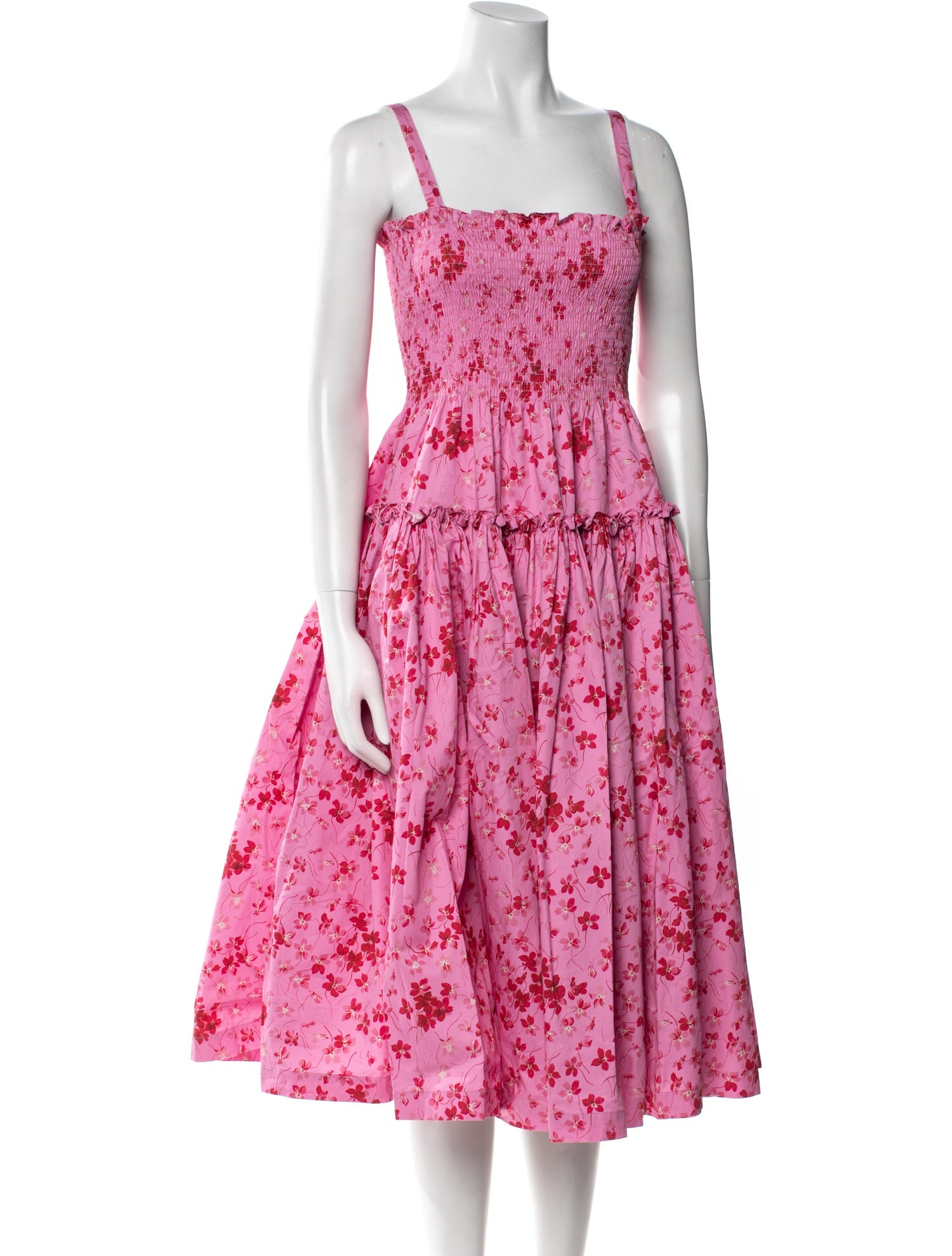 Hill House Home Floral Print Midi Length Dress