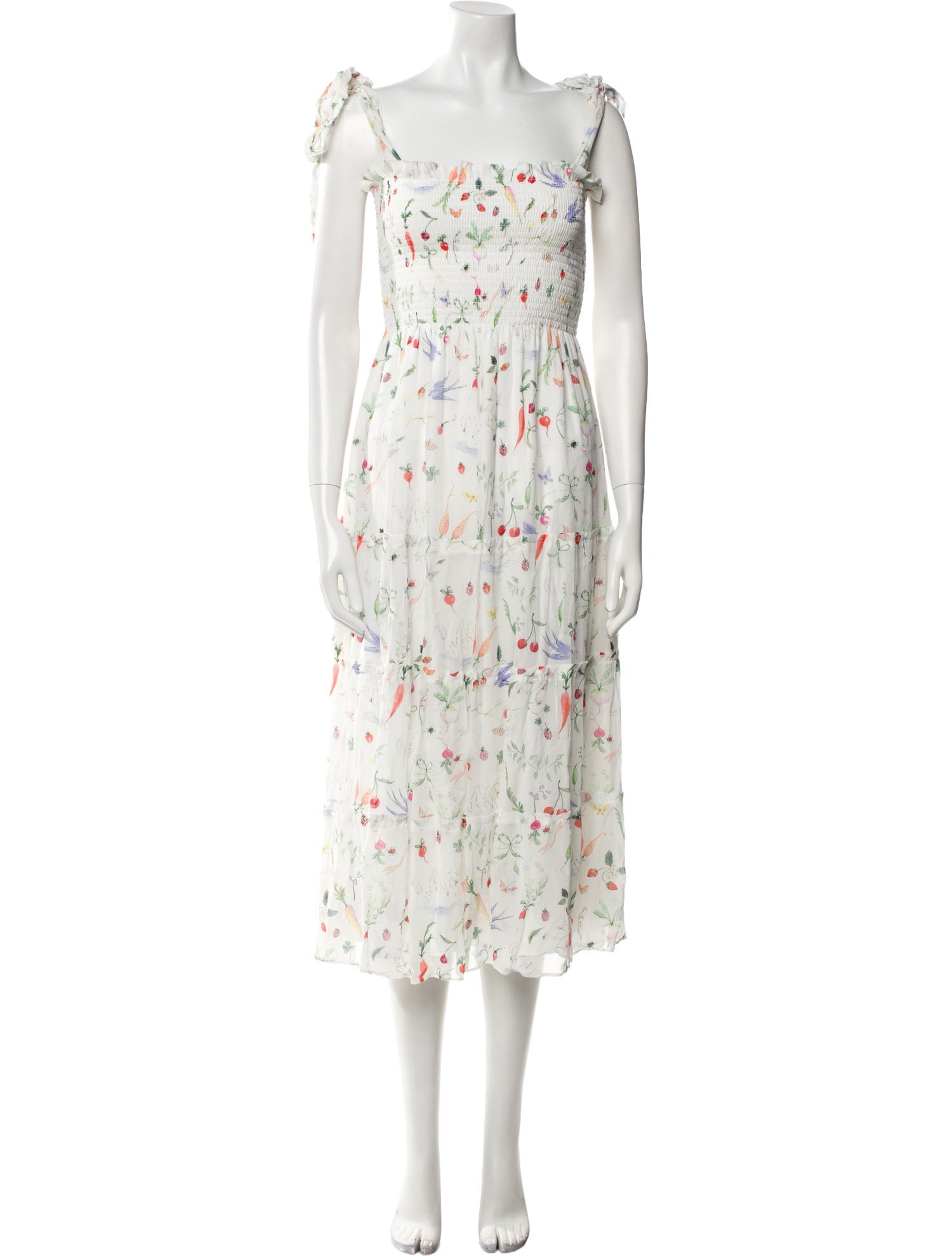 Hill House Home Floral Print Midi Length Dress