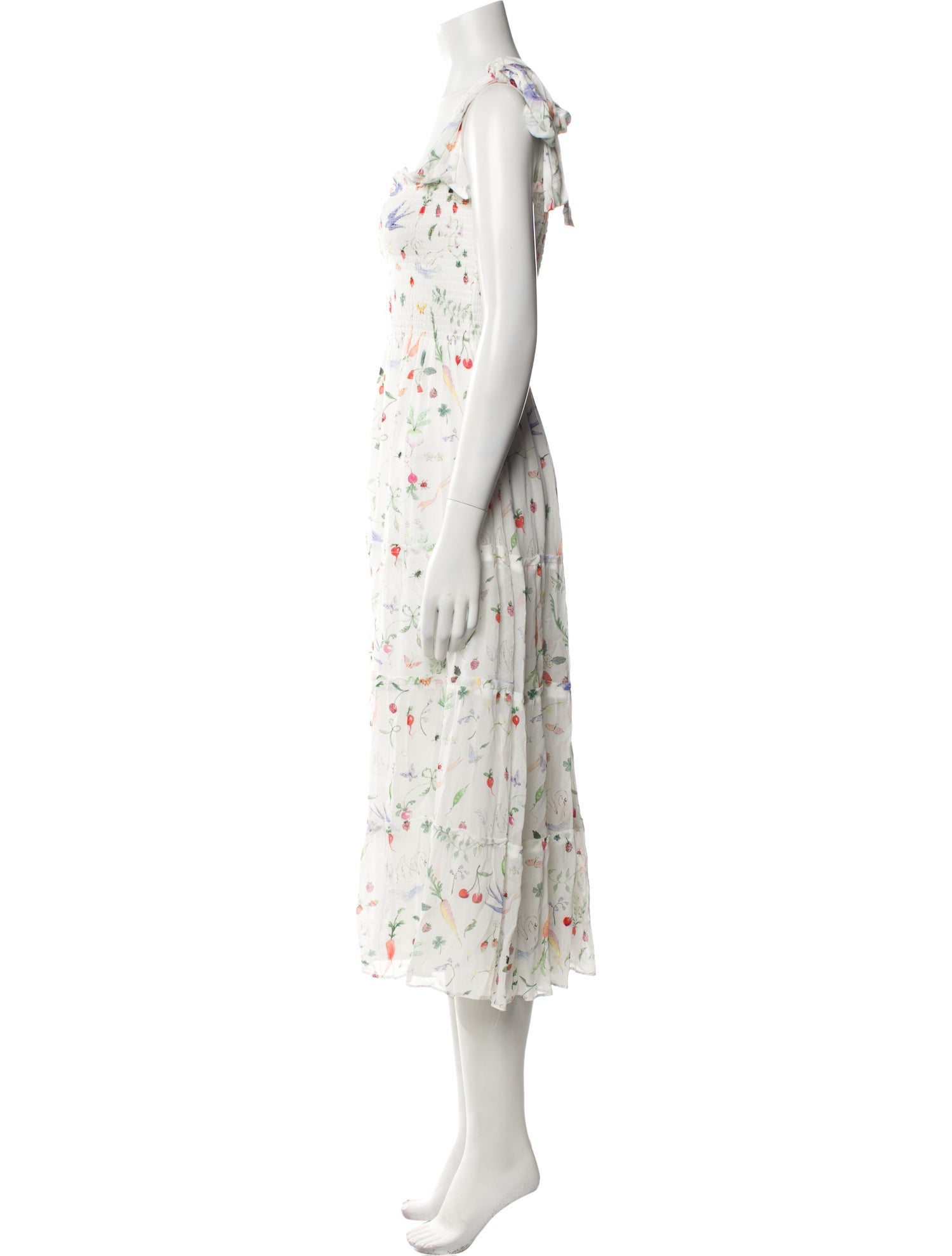 Hill House Home Floral Print Midi Length Dress