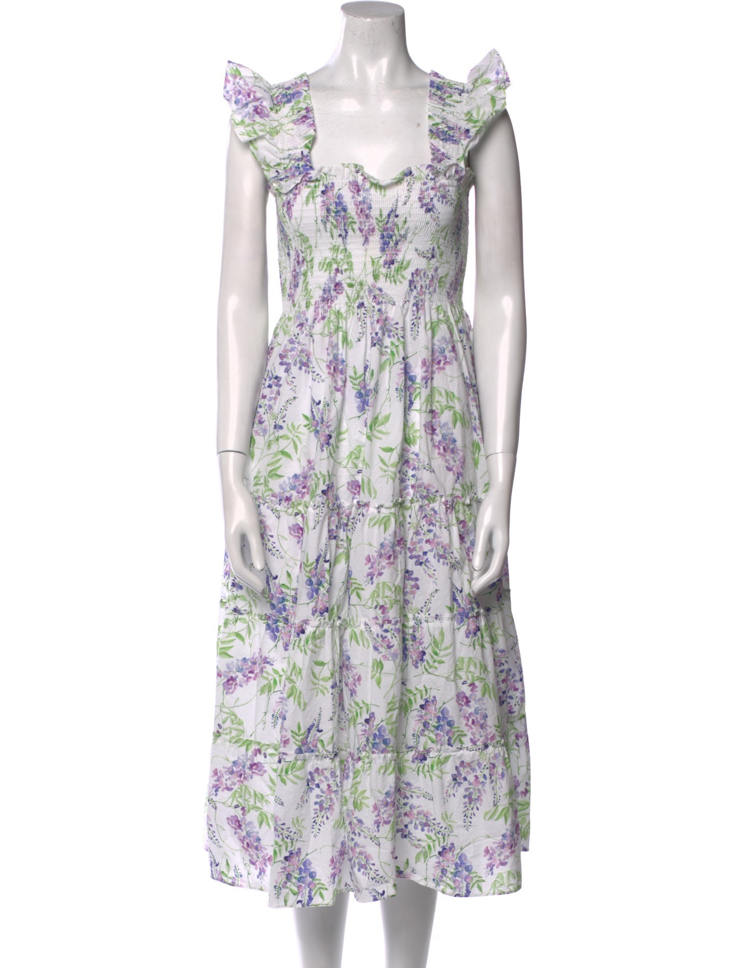 Hill House Home Floral Print Midi Length Dress