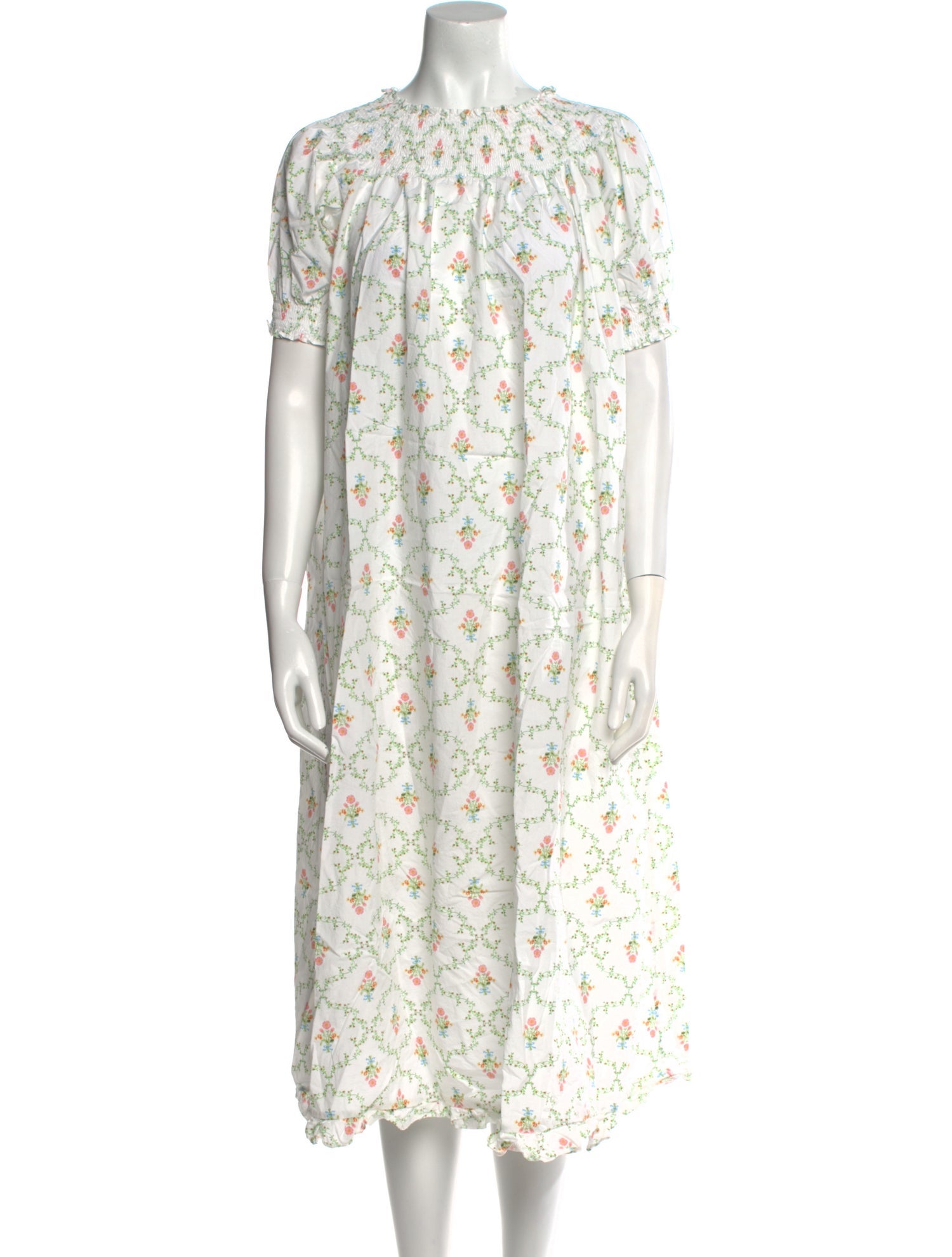 Hill House Home Floral Print Midi Length Dress