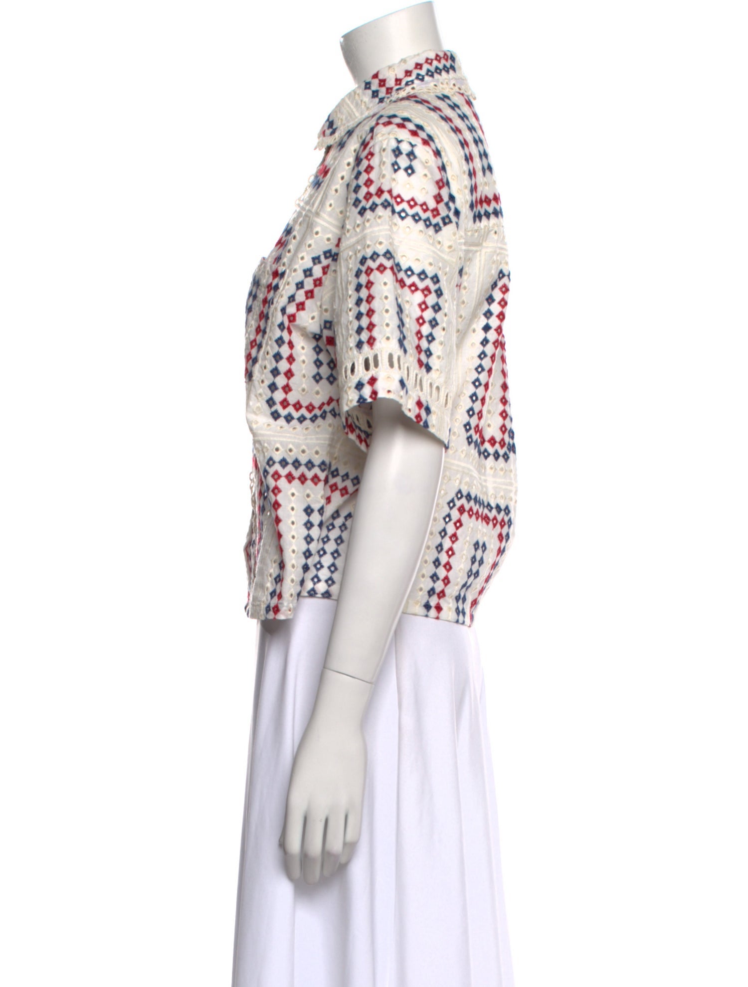 Hill House Home Printed Short Sleeve Crop Top