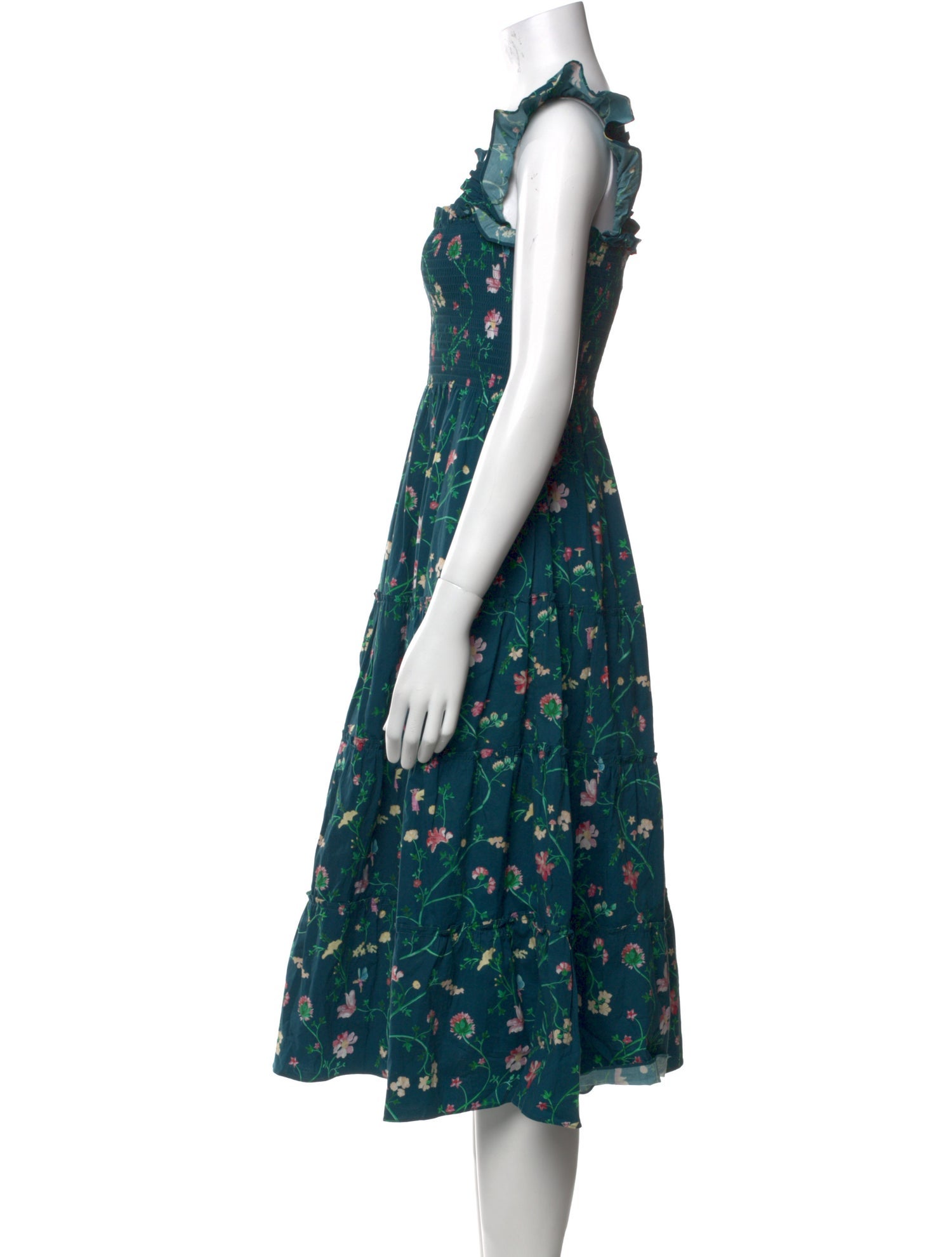 Hill House Home Floral Print Midi Length Dress