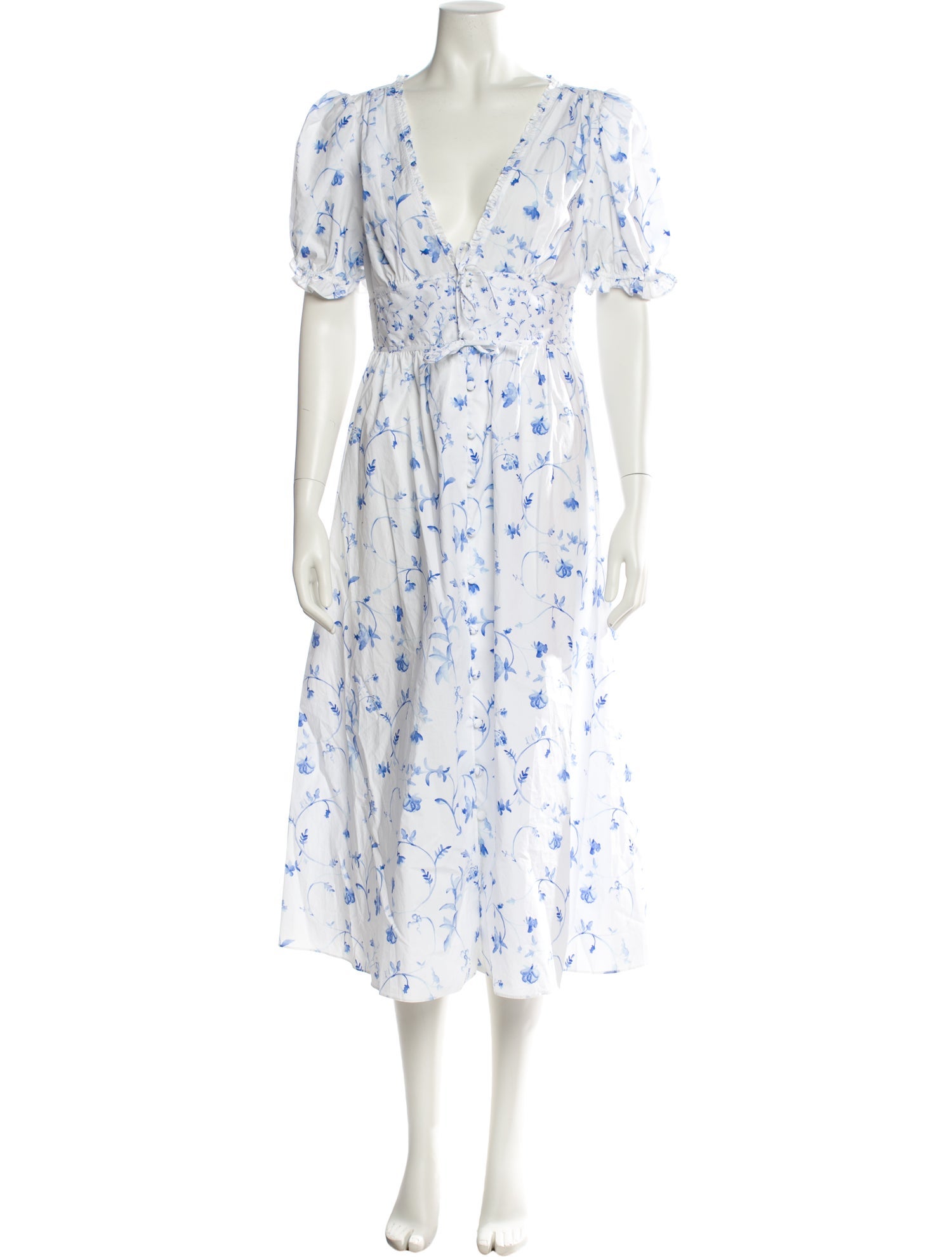 Hill House Home Floral Print Midi Length Dress
