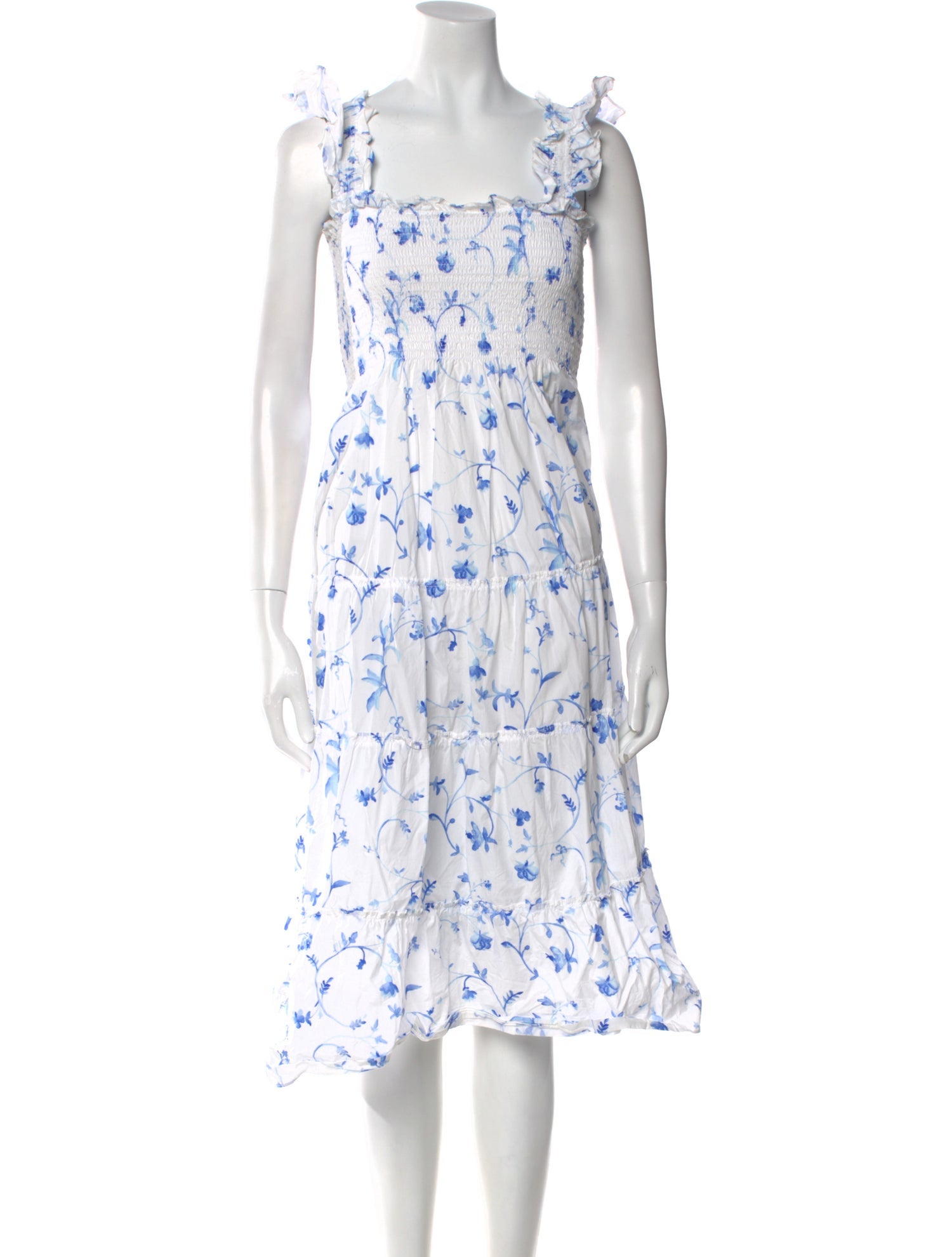 Hill House Home Floral Print Midi Length Dress