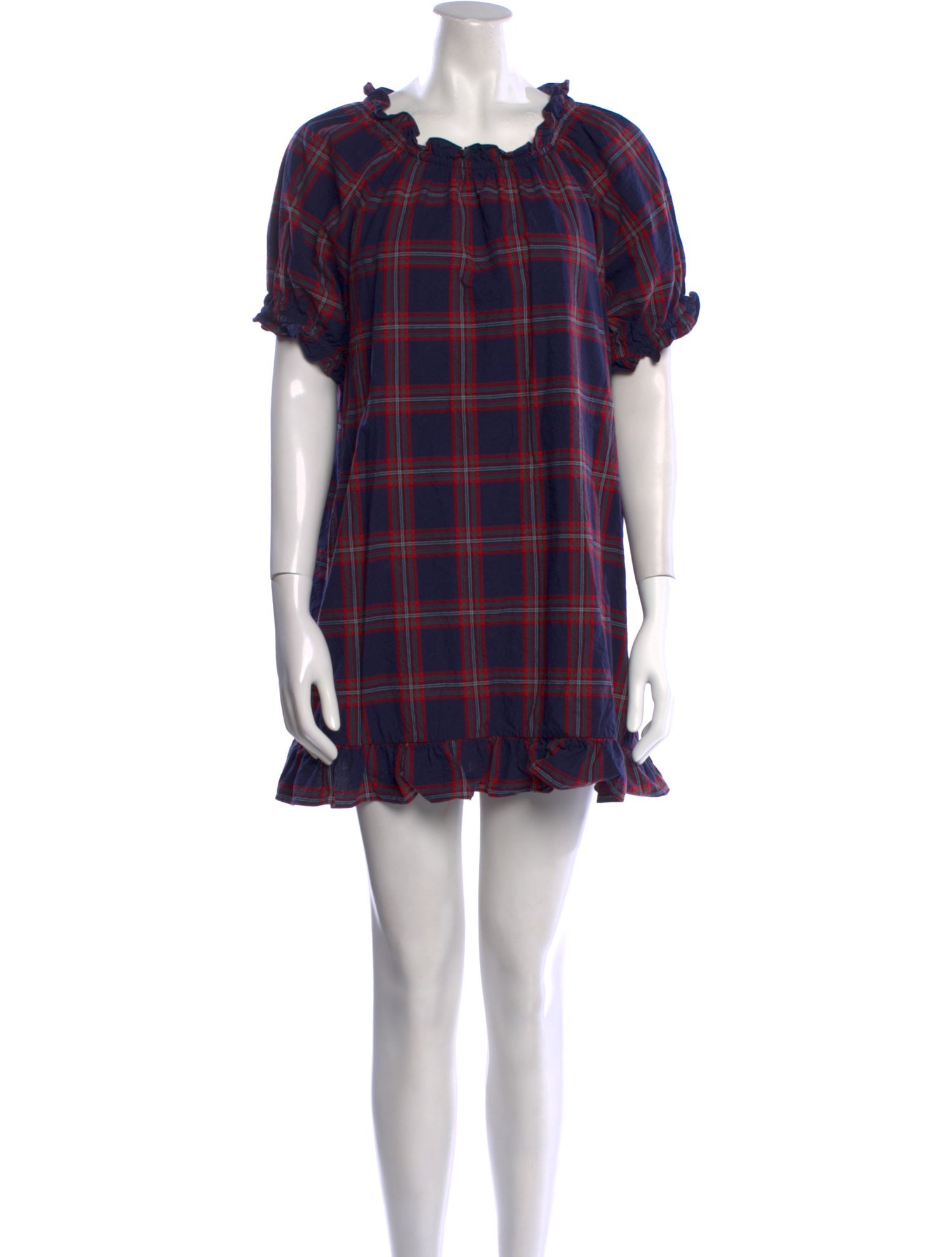 Hill House Home Plaid Print Mini Dress