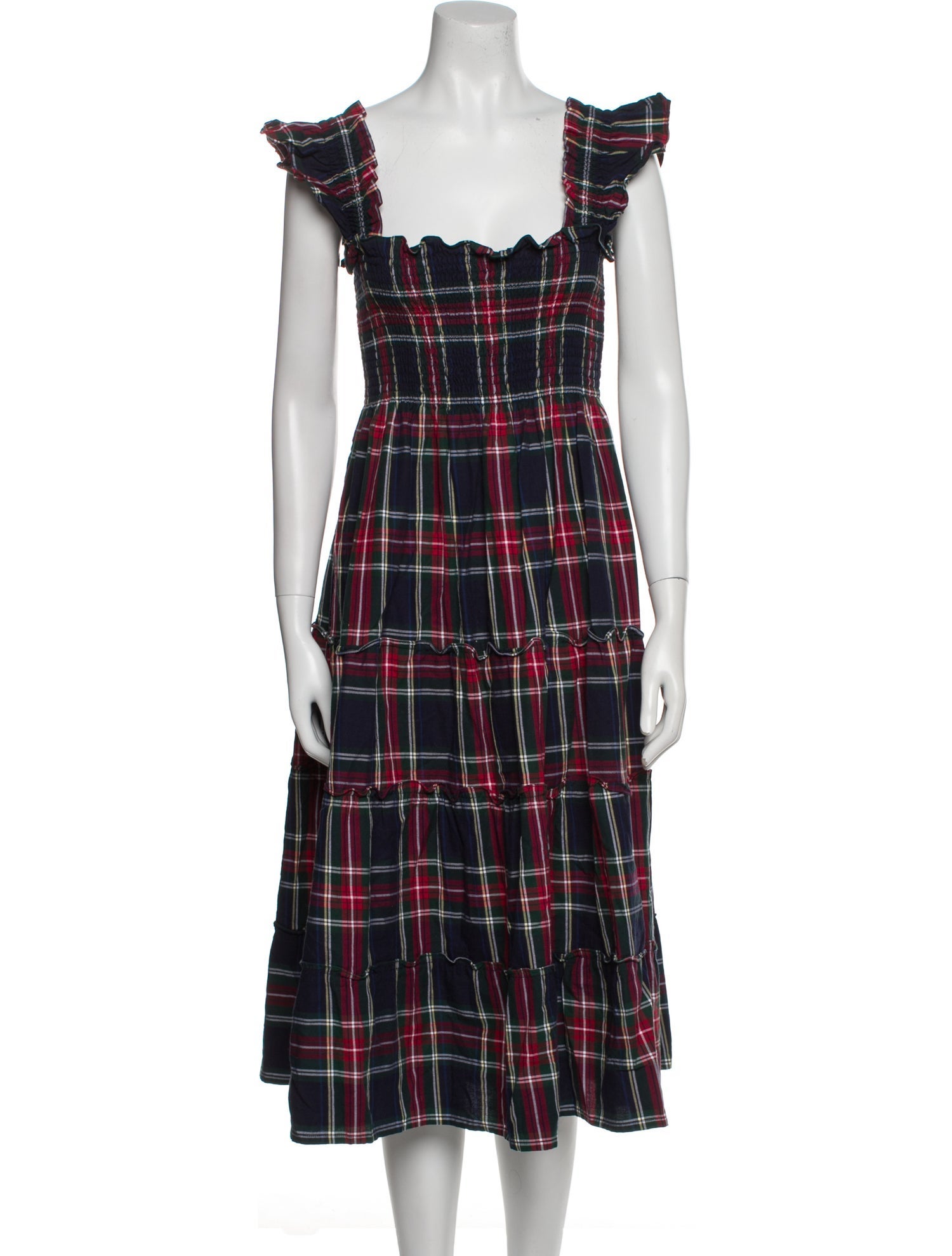 Hill House Home Plaid Ruffled Dress