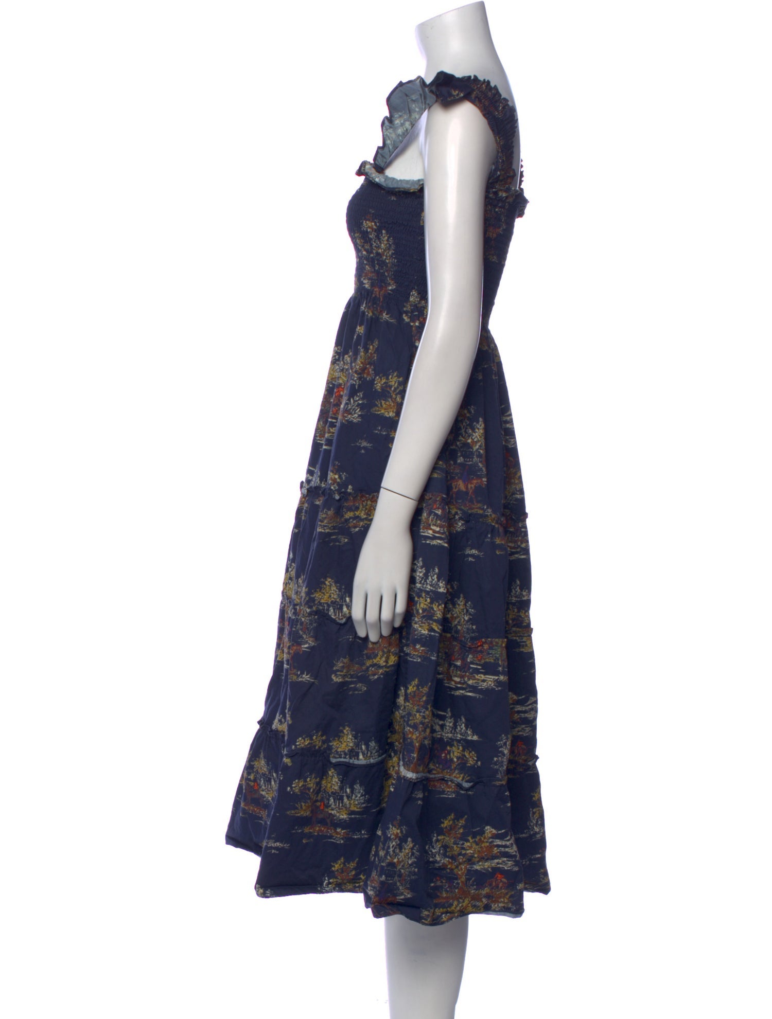 Hill House Home Floral Print Midi Length Dress