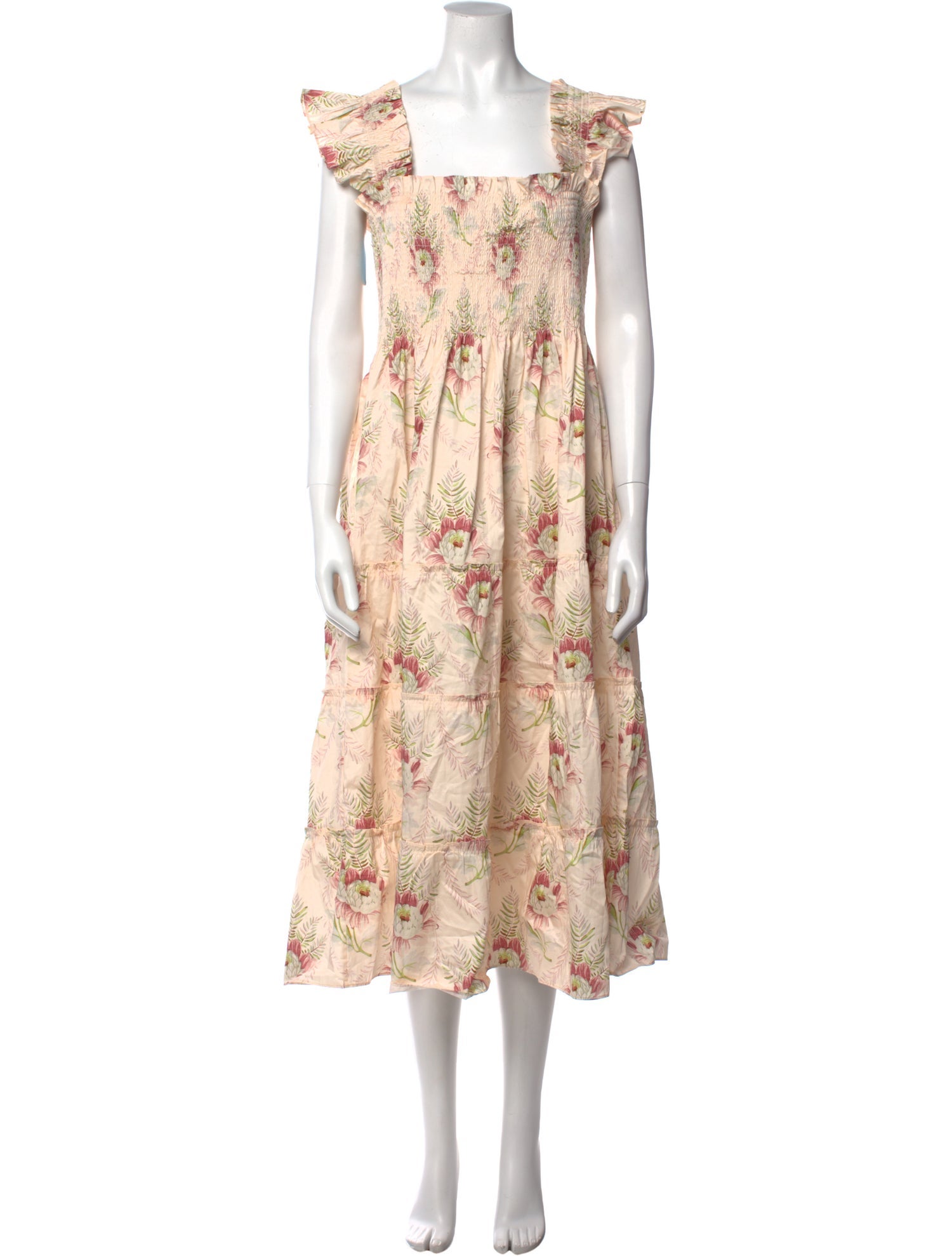 Hill House Home Floral Print Midi Length Dress w/ Tags