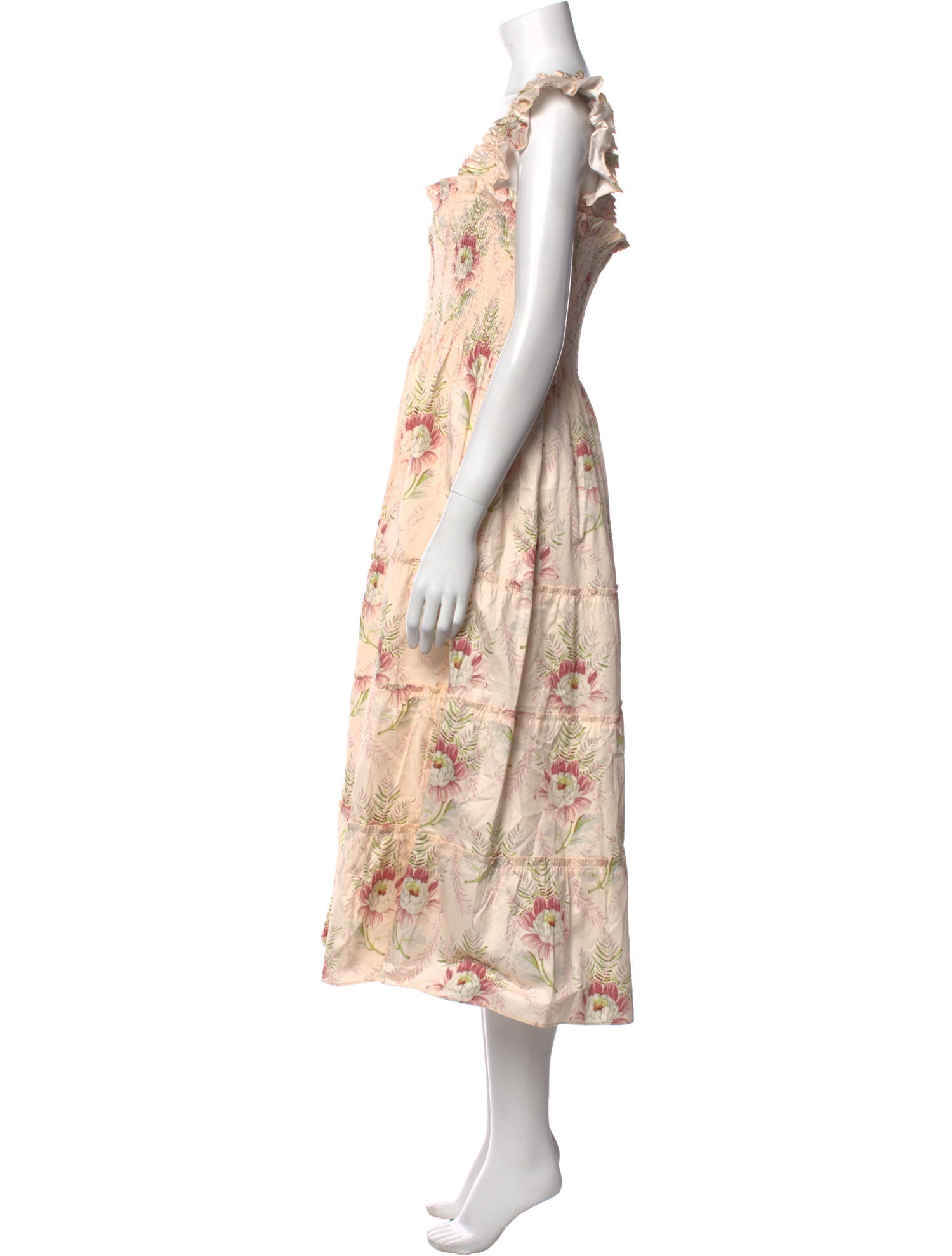 Hill House Home Floral Print Midi Length Dress w/ Tags