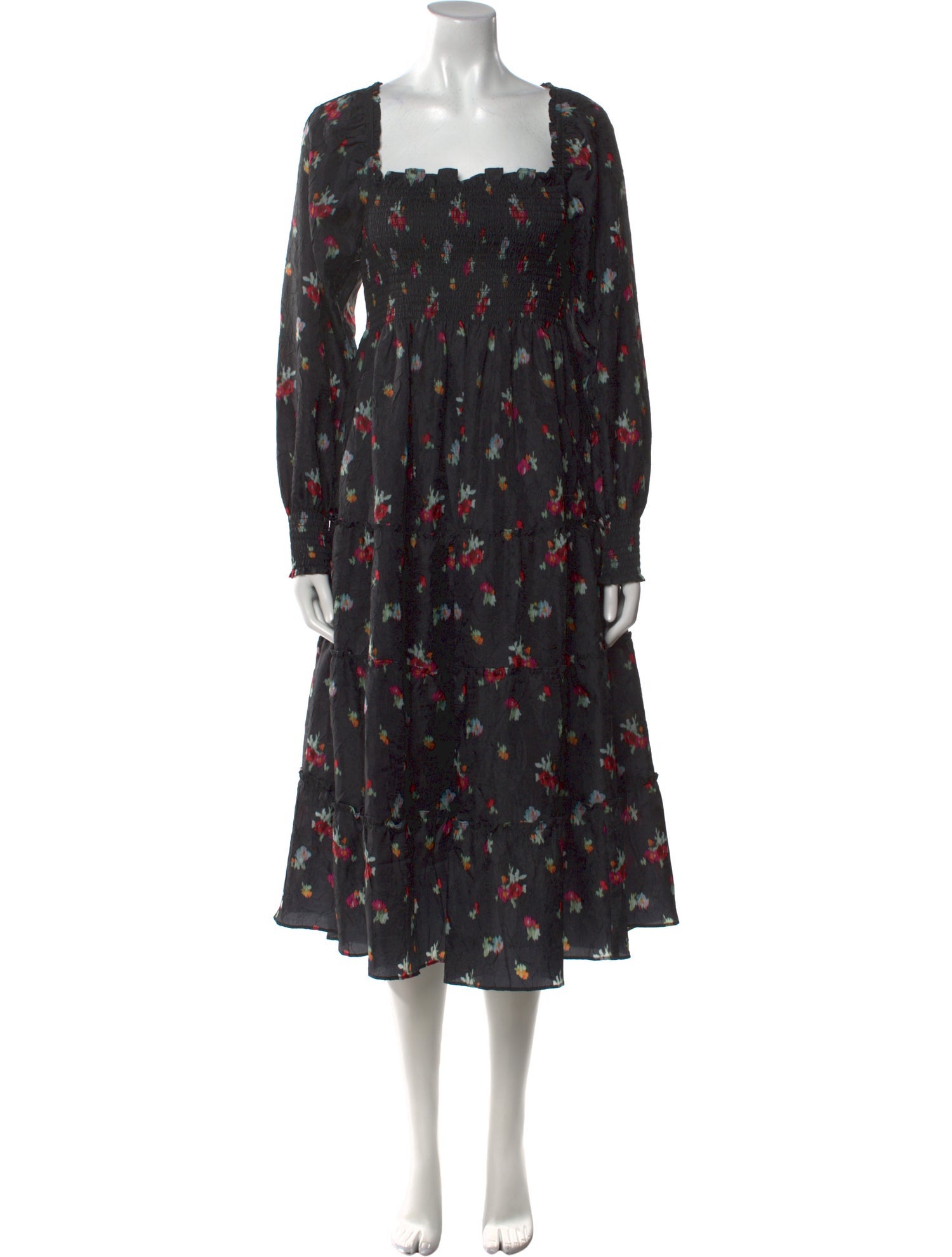 Hill House Home Floral Print Midi Length Dress