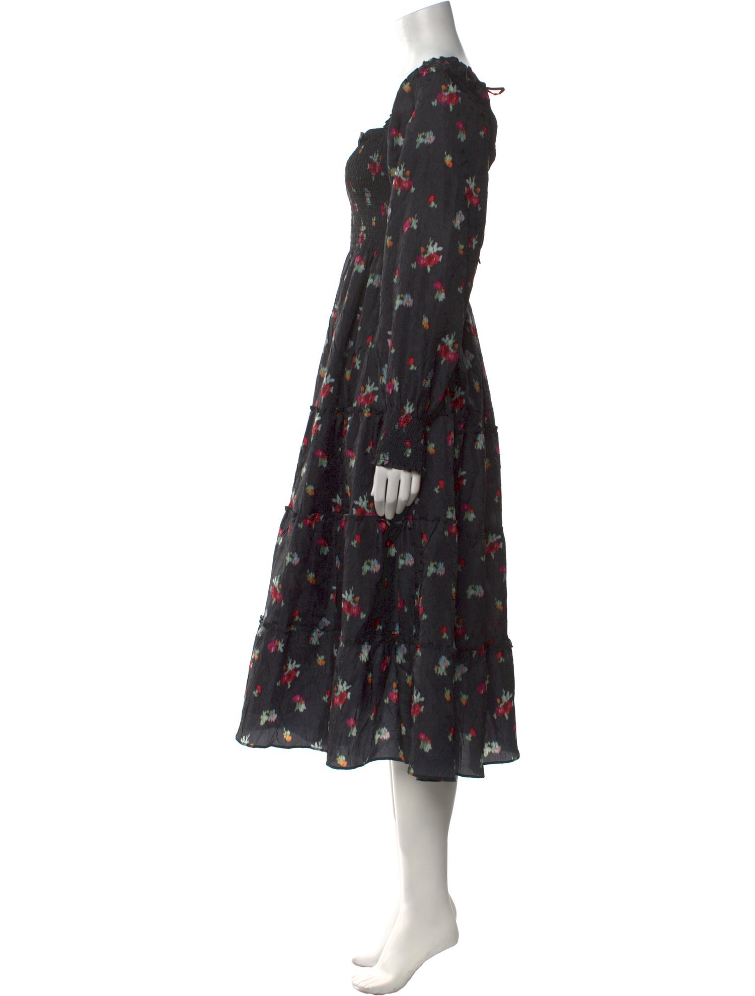 Hill House Home Floral Print Midi Length Dress